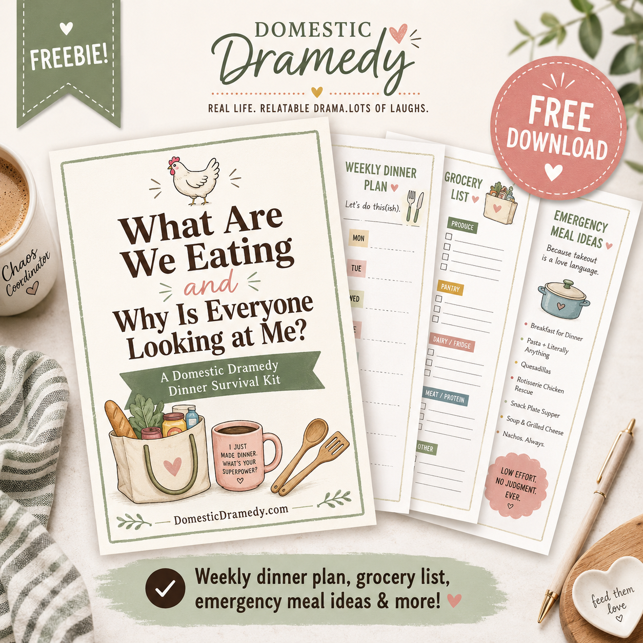 Free Dinner Survival Kit