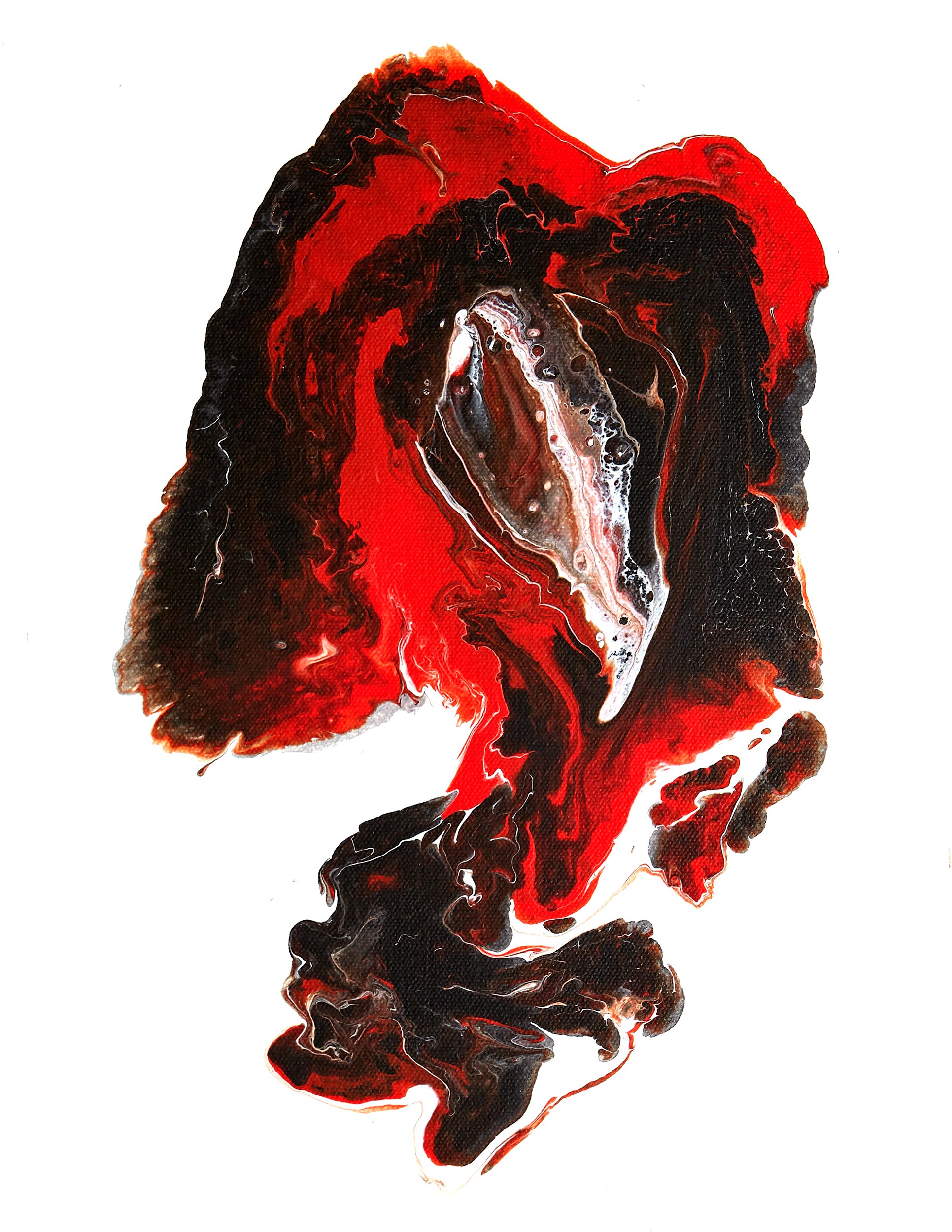 Original modern abstract painting with bold brushstrokes and textures, ideal for contemporary interior decor.