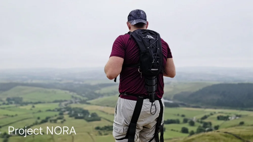 NORA being worn during a field test