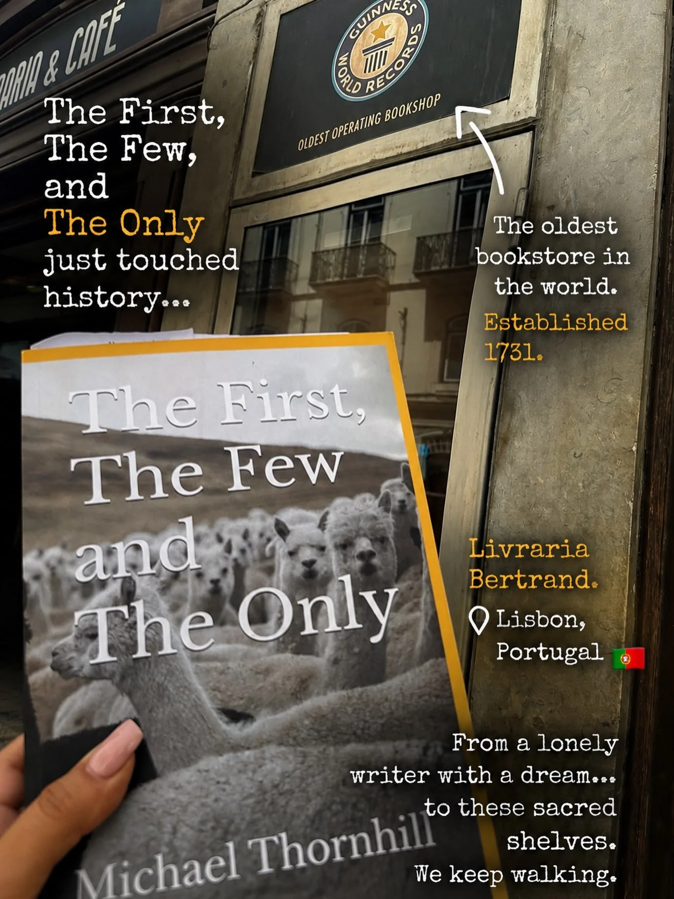 Where in the world is The First, The Few and The Only?

📍 Lisbon, Portugal 🇵🇹

But not just anywhere in Lisbon&hellip;

Today, my book made its way to Livraria Bertrand, recognized by Guinness World Records as the oldest operating bookstore in the