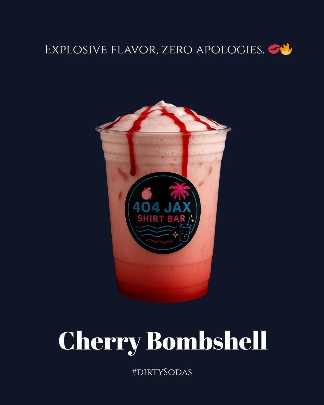 💣🍒 Meet Cherry Bombshell&mdash;made with Alani Cherry Slush and zero chill. Explosive flavor, savage attitude, and a glow you won&rsquo;t forget. ✨

Sweet? Yes. Subtle? Never. 😉

#CherryBombshell #DirtySoda #SavageSips #404JAX #AlaniEnergy #SipThe