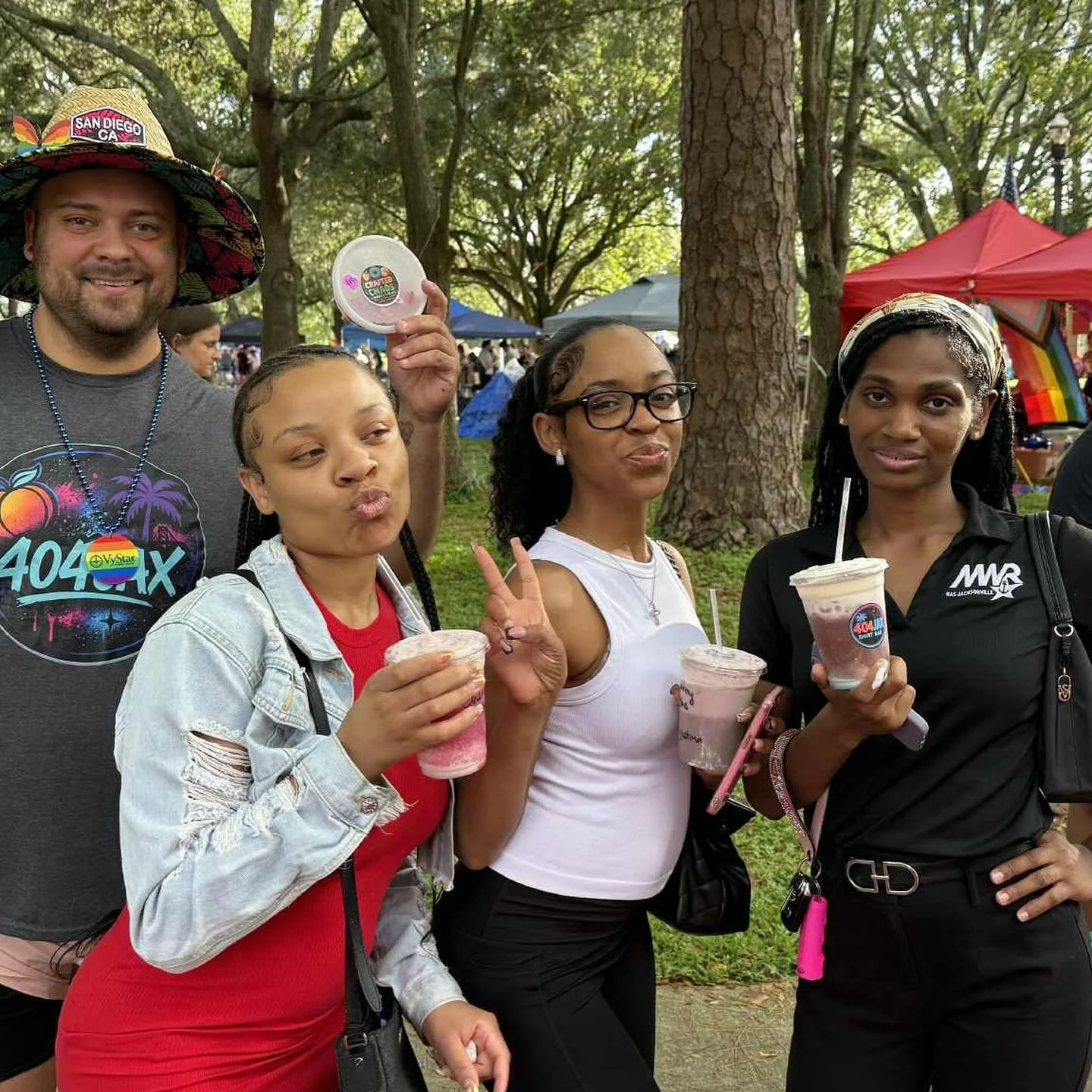 Huge thank you to everyone who came out and supported us this weekend. Every drink counts! We love interacting with our customers! Thank you all. Thank you to @jaxrcpride for having us. The event was great, the people were amazing, and the rain stopp