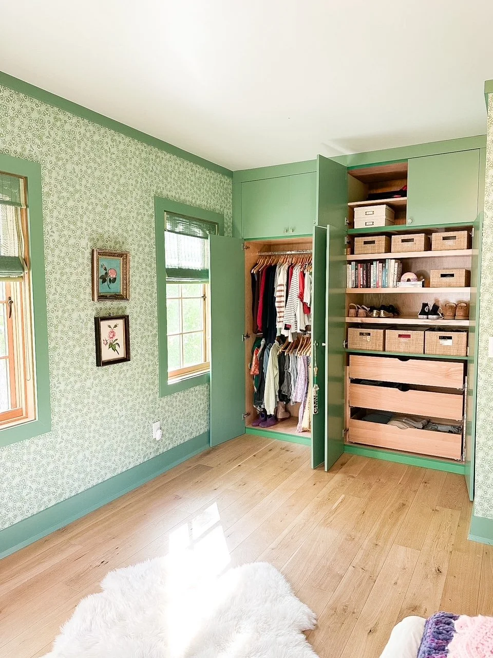 Teen girl bedroom closet