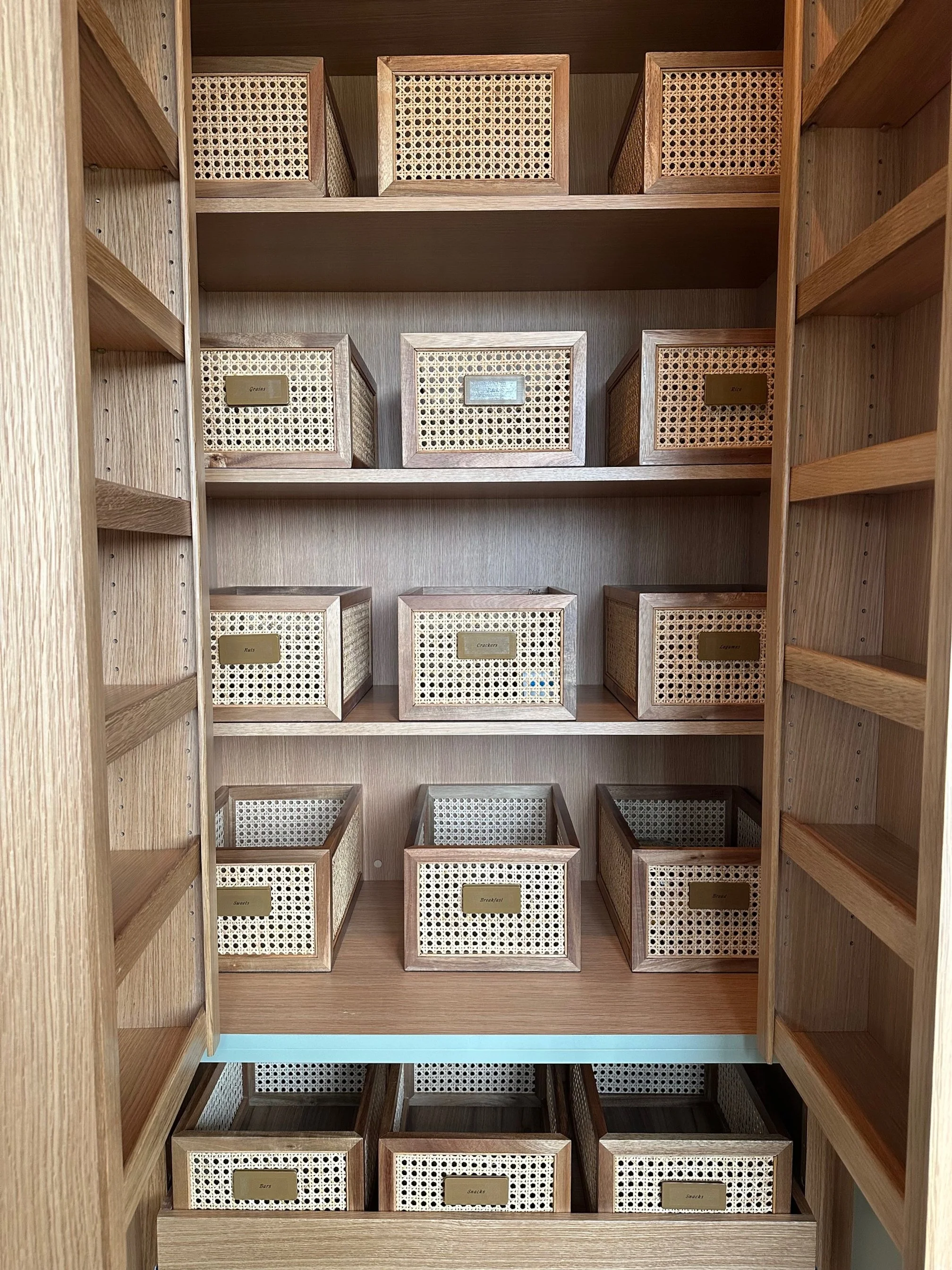 A luxury organized pantry