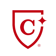 A red shield with a letter 'C' and a star inside, accompanied by a registered trademark symbol.