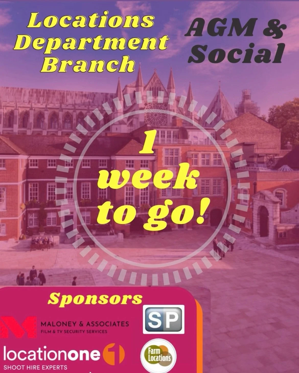 ONE WEEK TO GO!!! Register NOW: https://bit.ly/BecLocAGM26

Have your say in the future of the Locations Branch for our 2026 Annual General Meeting to be held at Westminster School from 1830 on Wednesday 18th February.

Join us for our annual get-tog