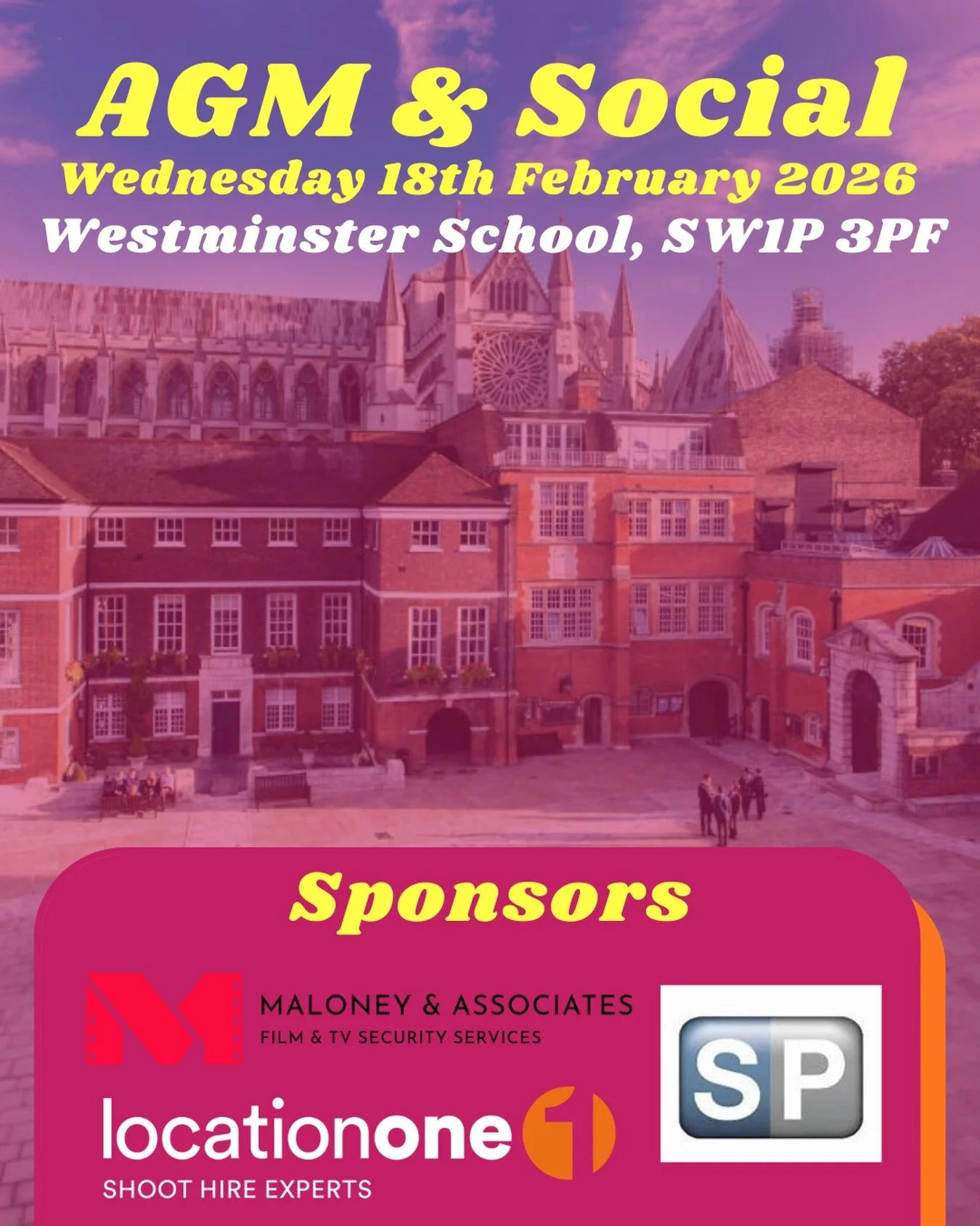 Have your say in the future of the Locations Branch for our 2026 Annual General Meeting to be held at Westminster School from 1830 on Wednesday 18th February.

Join us for our annual get-together, where we&rsquo;ll be discussing the past year&rsquo;s