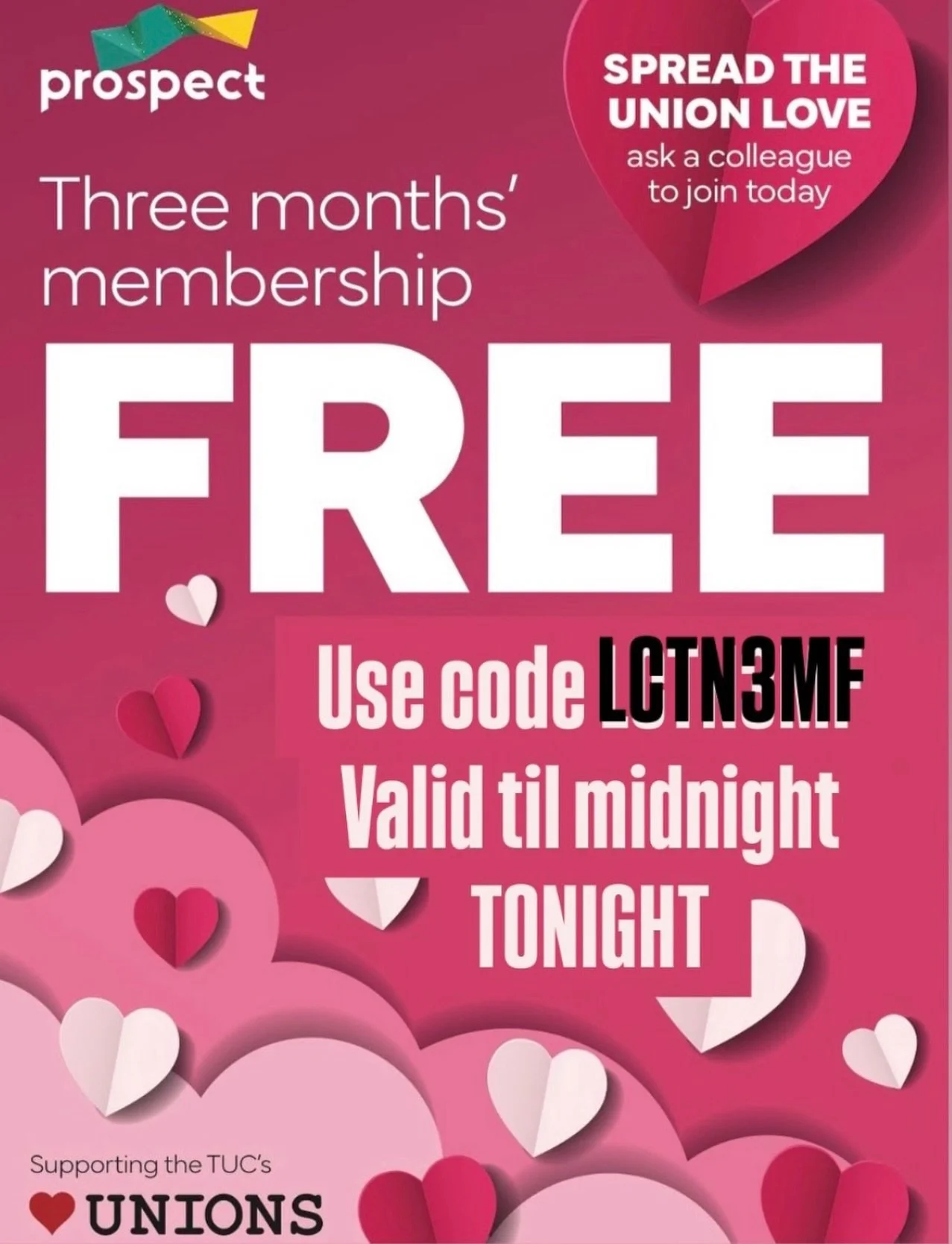 LAST CHANCE FOR 3 MONTHS FREE OFFER!

Please share with colleagues thinking of joining BECTU Locations branch. We are stronger together.

Help shape the future of our industry. 

3 months free membership valid until midnight TONIGHT (Monday 23 Feb)

