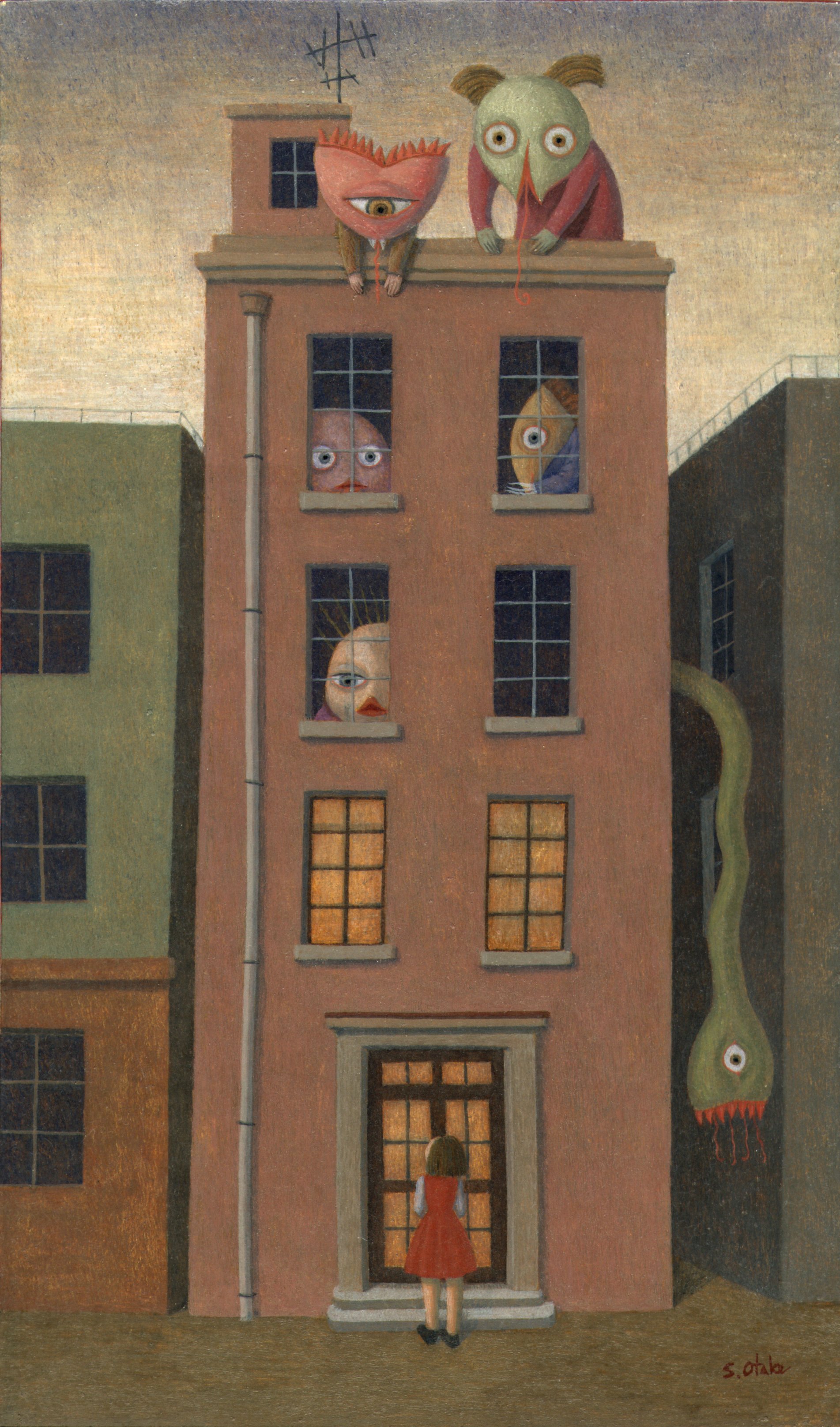 The Fourth Shimada Building
1998
Tempera, oil on board
273 × 161 mm