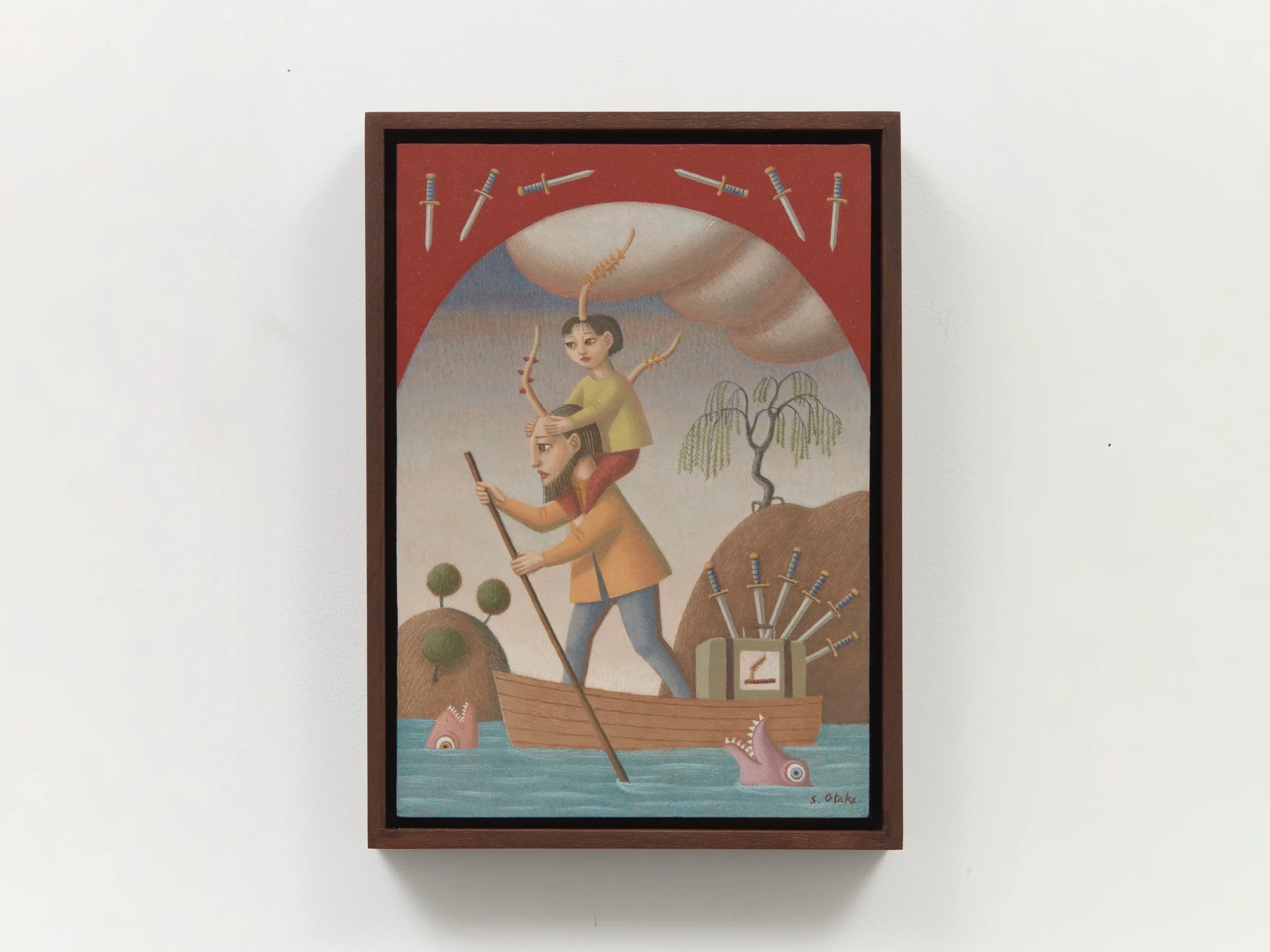 Six of Swords
2024
Tempera and oil on board
15.8 × 22.7 cm