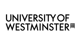 University of Westminster logo in black and white.