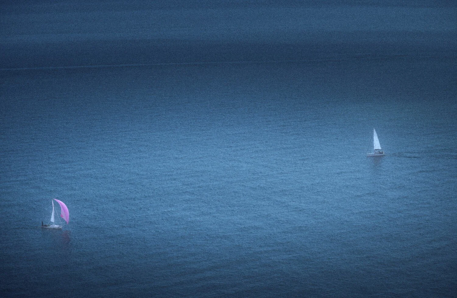 two sailing boats