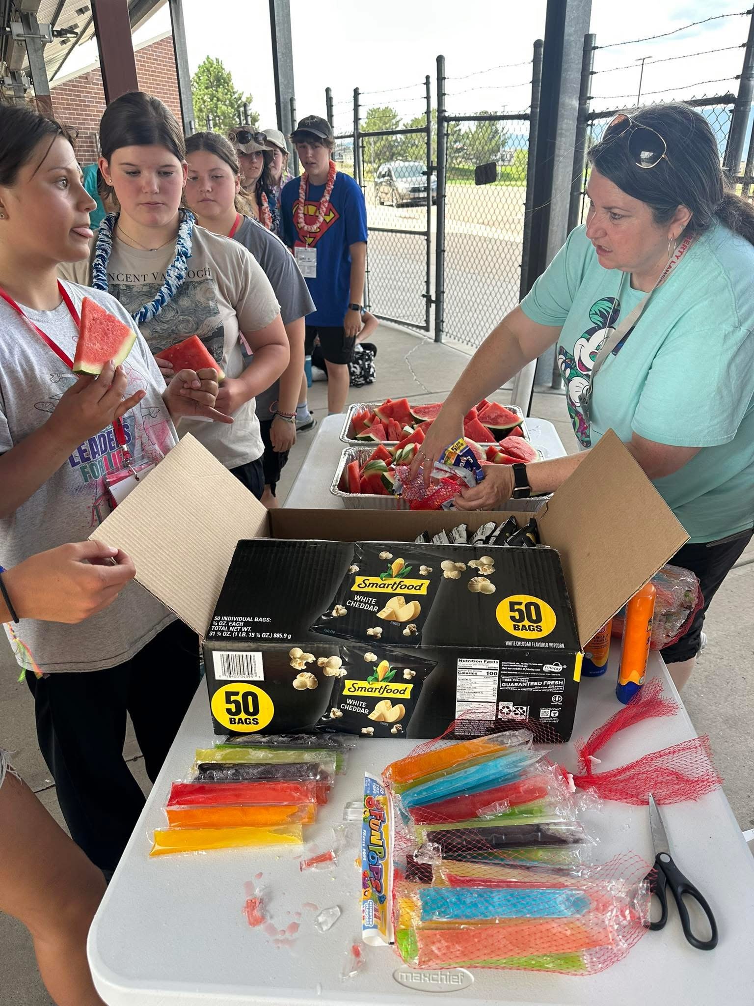 Afternoon snack on a hot day at Band Camp