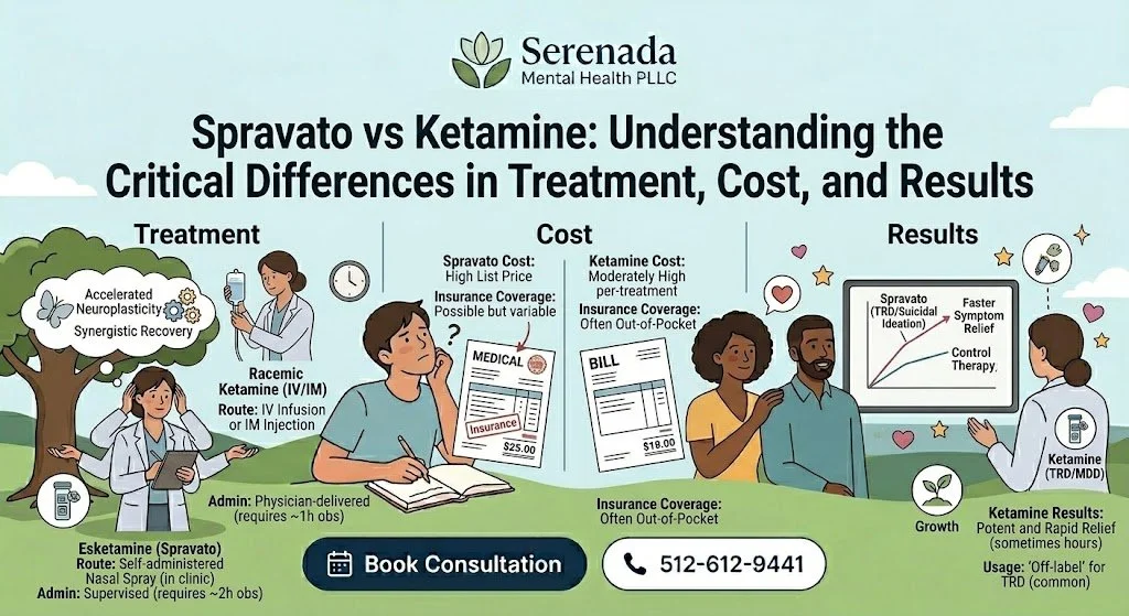Spravato vs Ketamine: Understanding the Critical Differences in Treatment, Cost, and Results