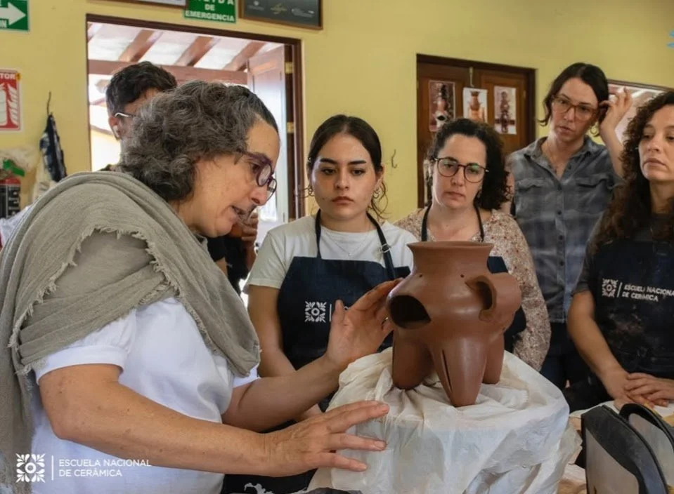 Sculptural vessels: recreating the language of ancient South American cultures.