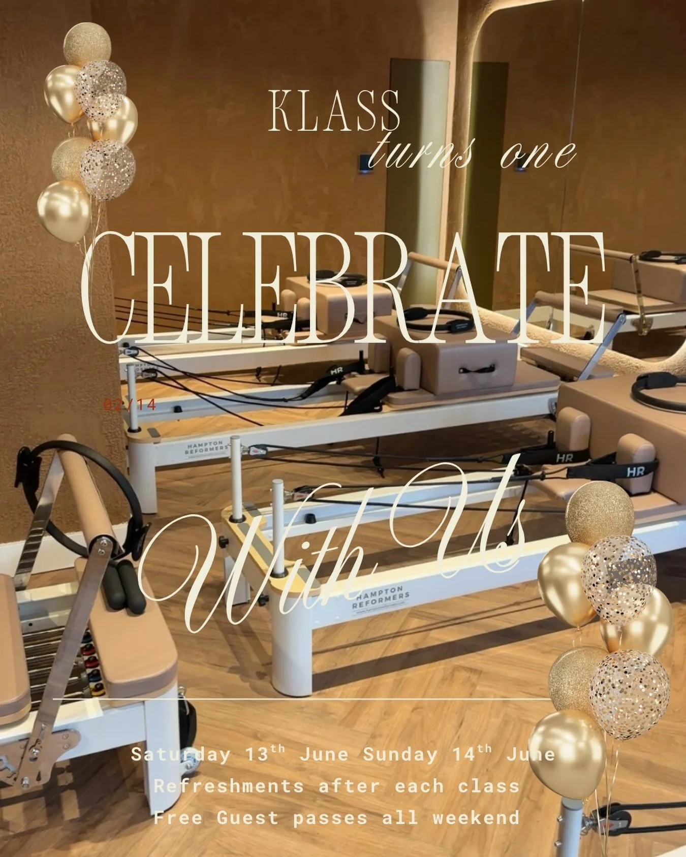 KLASS turns one&hellip;.🤩✨

Next weekend join us to celebrate a whole year of KLASS 🥂 

As a thank you to our members, we have put on additional classes and are offering a complimentary guest pass for all sessions on either Saturday 13th or Sunday 
