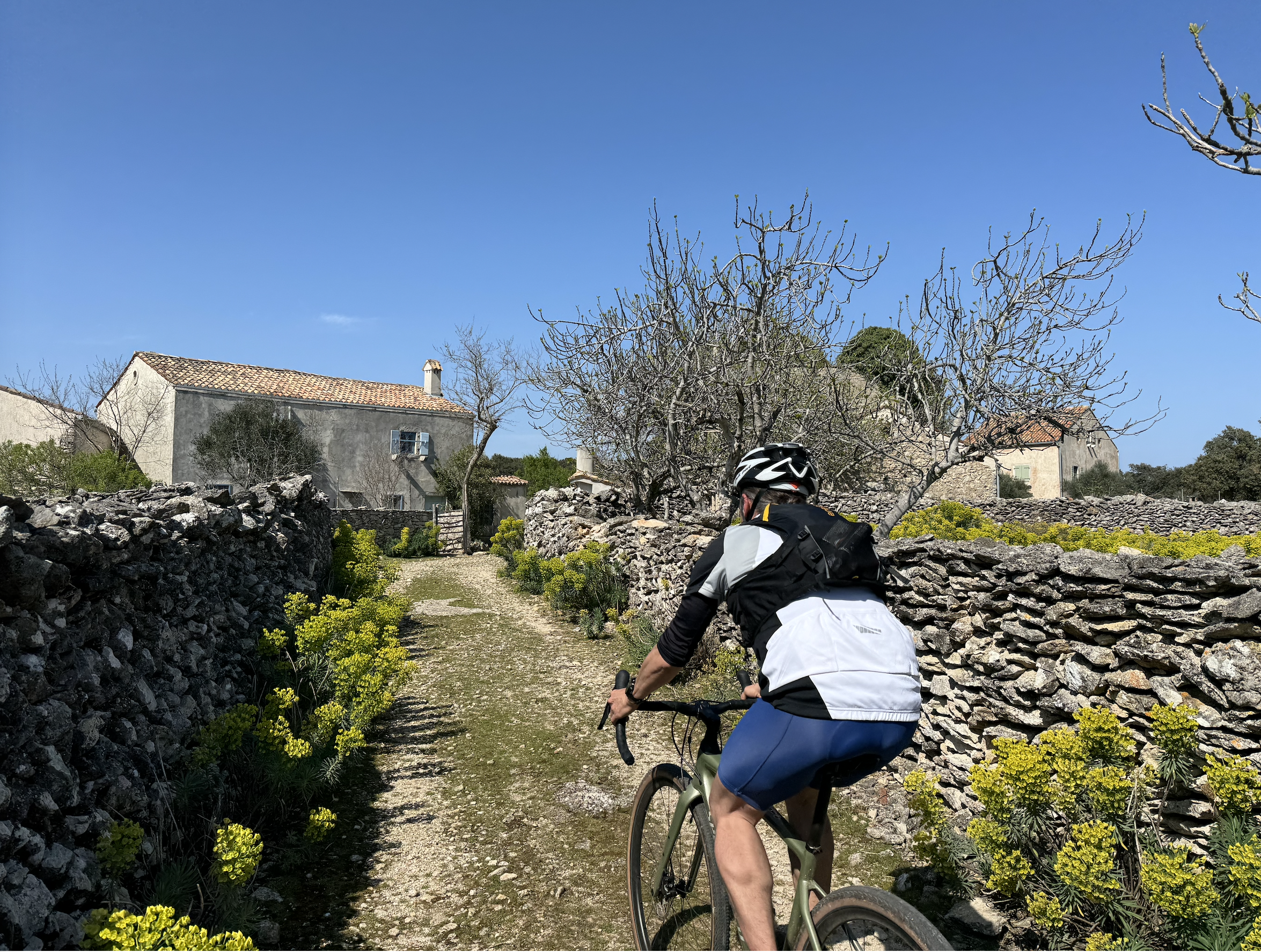 Biking through old island villages