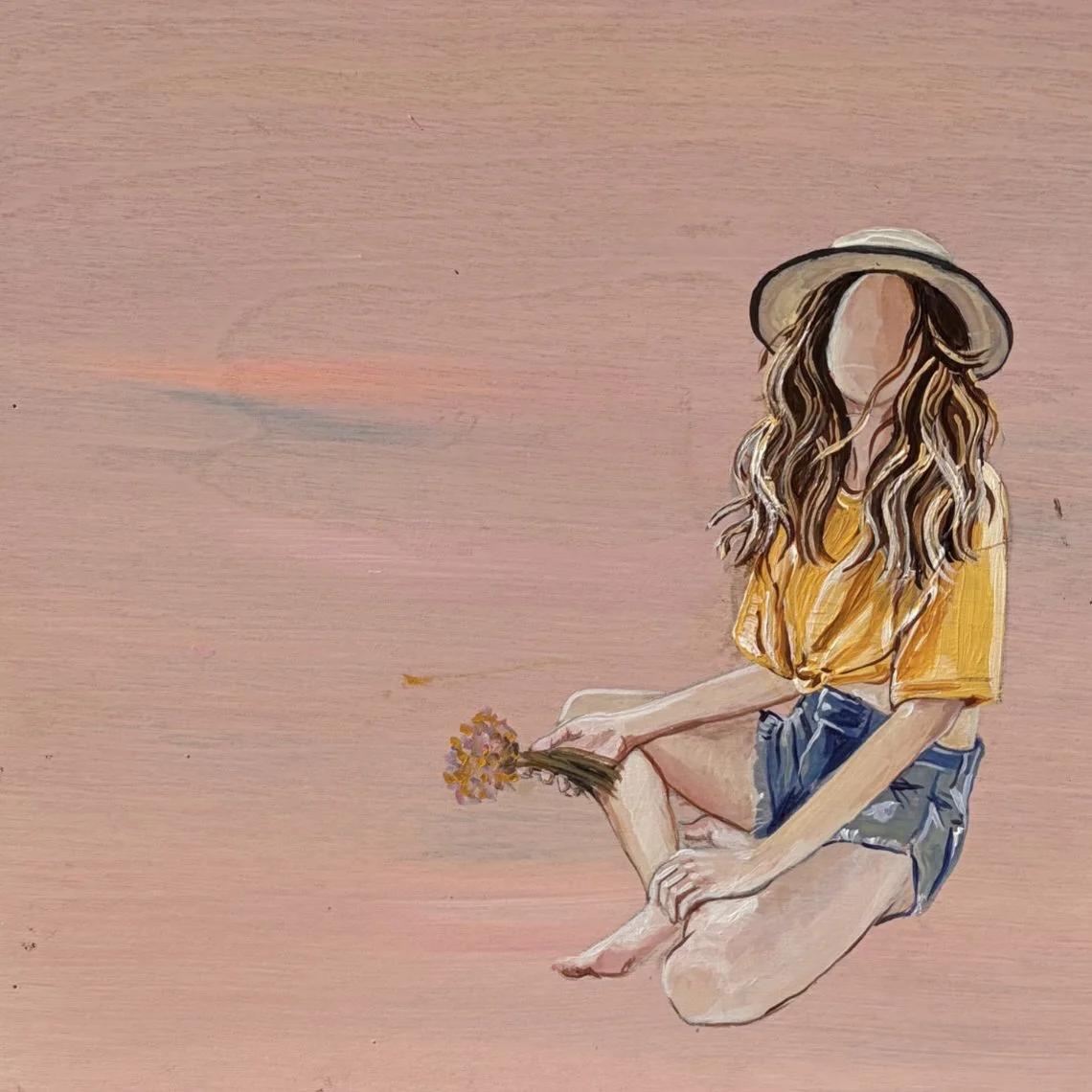 Anna, 8x8 in., acrylic on wood panel, NFS, prints coming soon