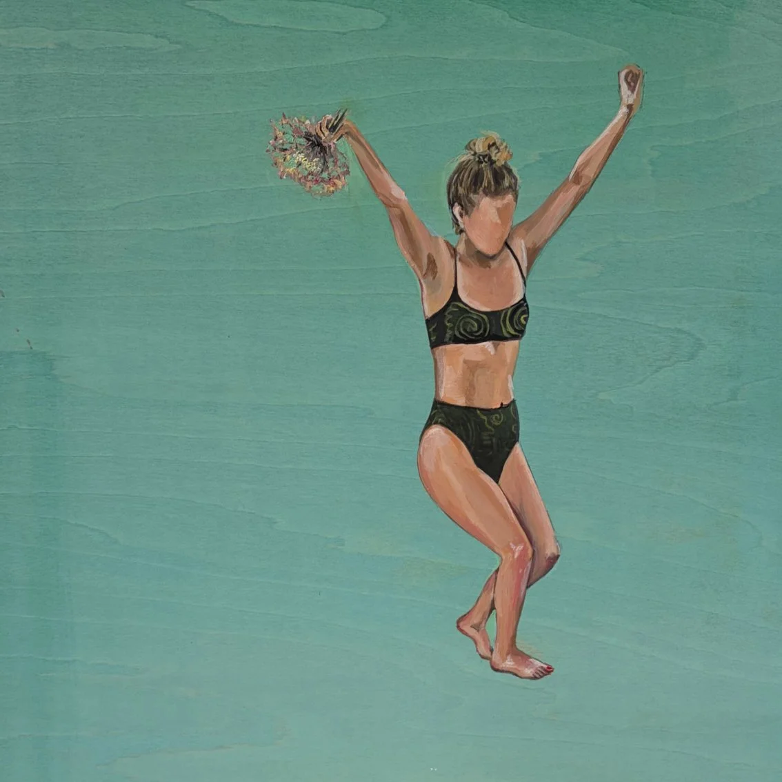 Winter Holiday, 16x16 in., acrylic on wood panel, $350, prints coming soon