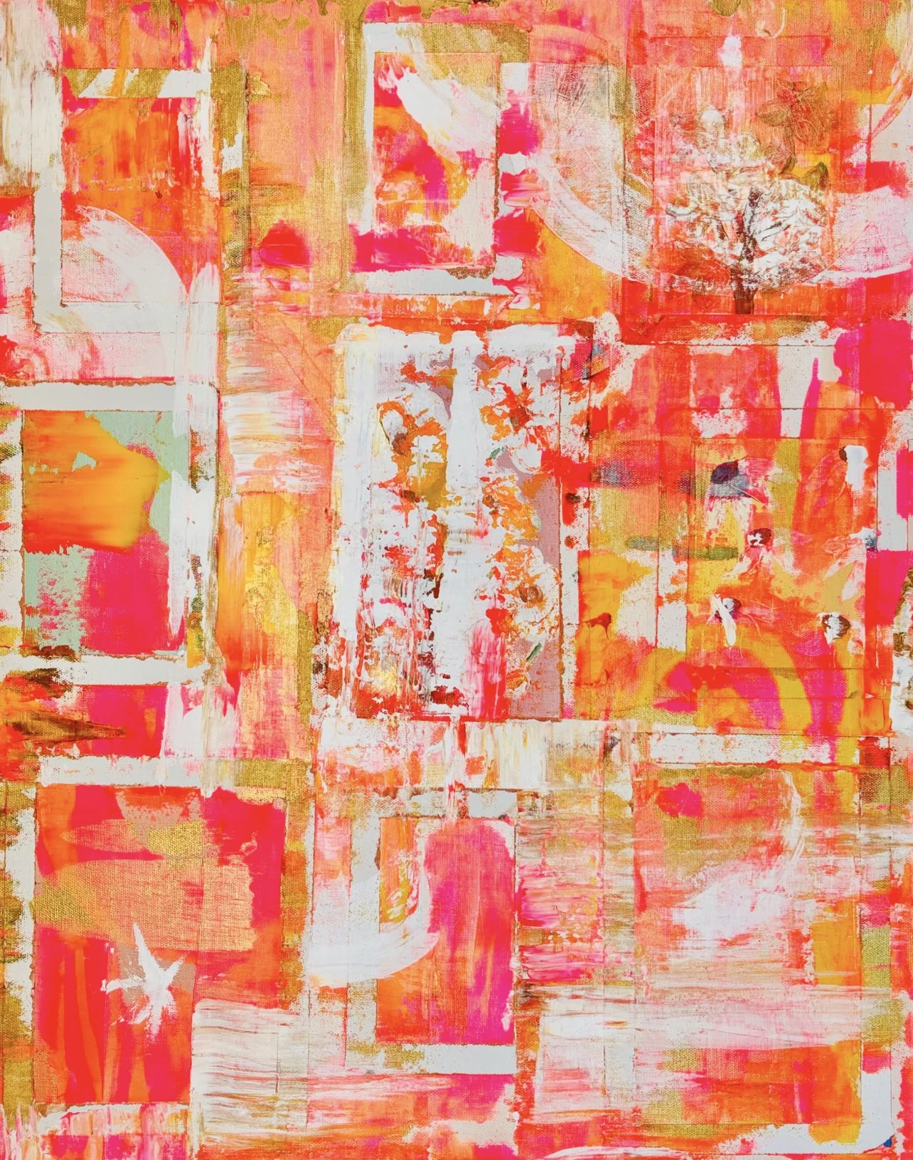 Flower Garden, 24x30 in., acrylic on canvas, $800