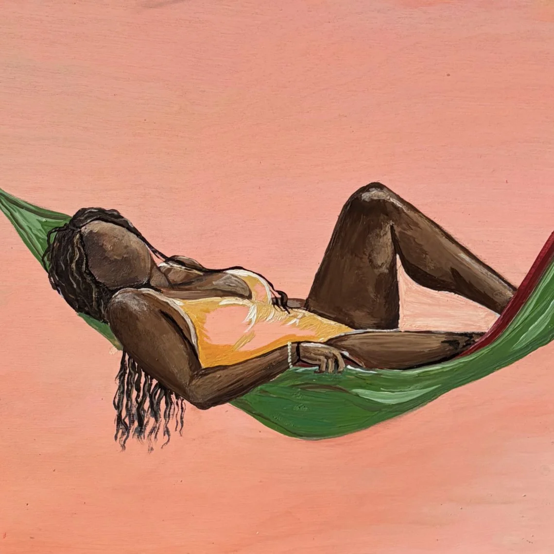 Stephanie, 8x8 in., acrylic on wood panel, NFS