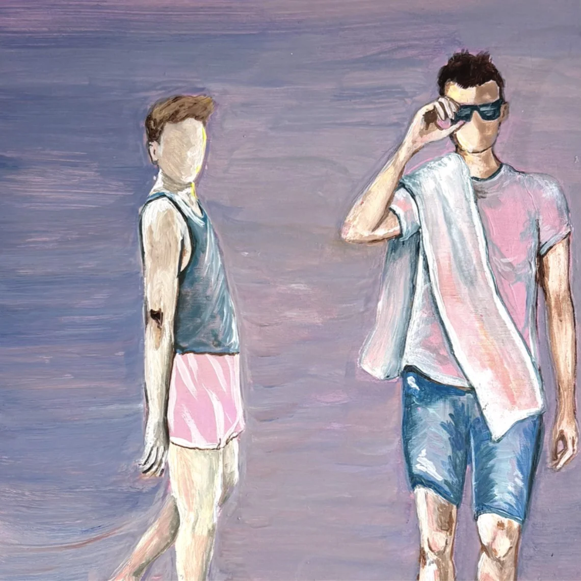 Rockaway, 6x6 in., acrylic on wood panel, $50