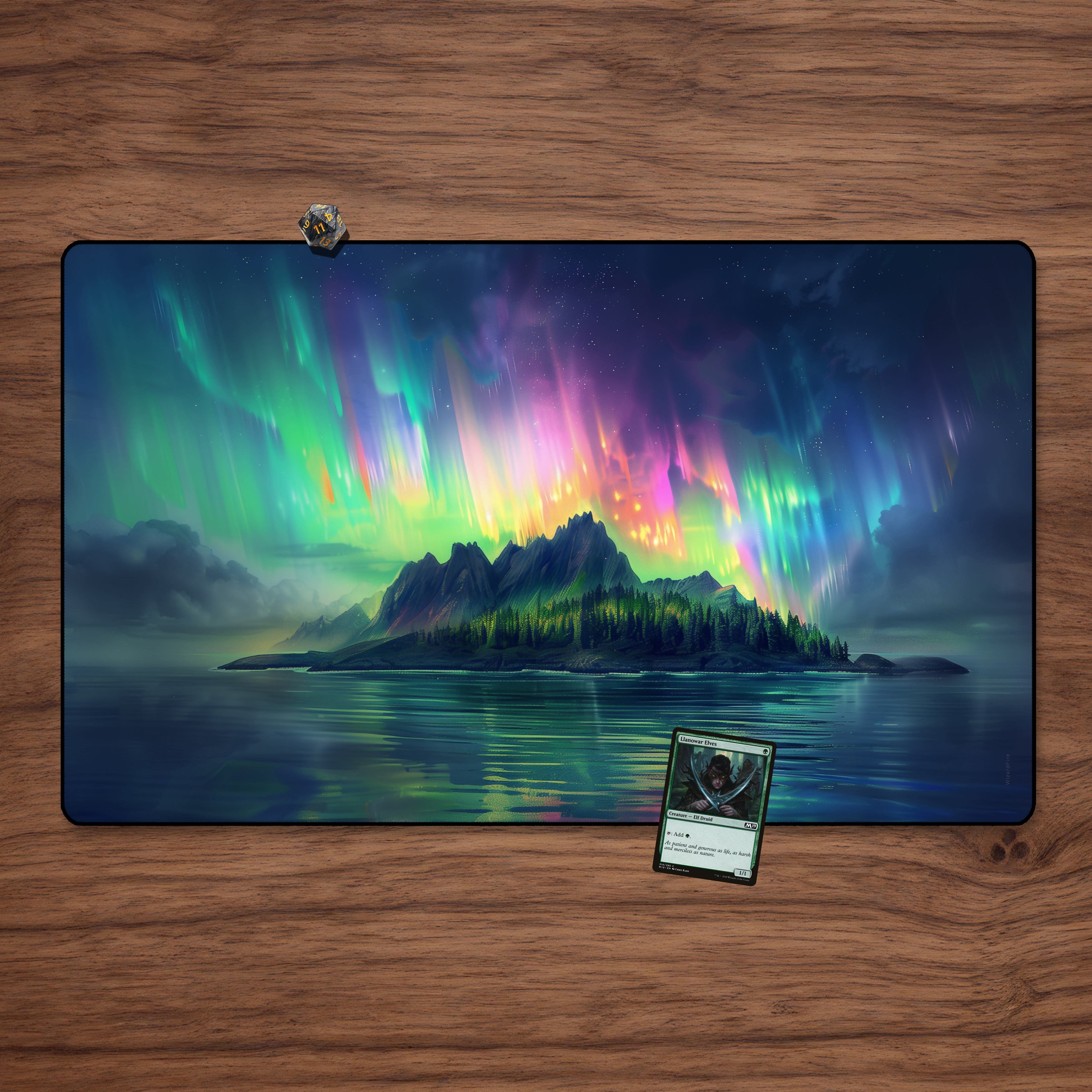 Aurora Island Card Playmat 23.6" x 13.8" Kaldhiem MTG and other TCGs Tabletop Accessory