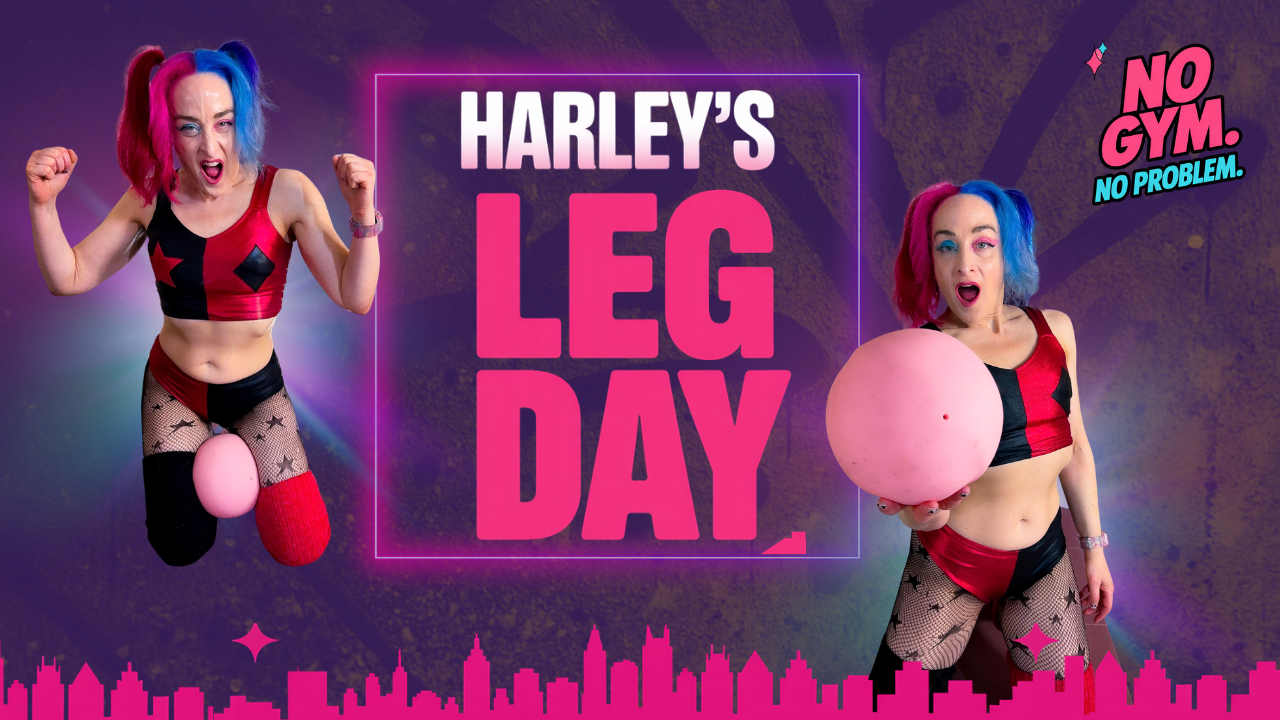 Harley Quinn Leg Day at Home: Pilates Ball Workout (No Gym Needed)
