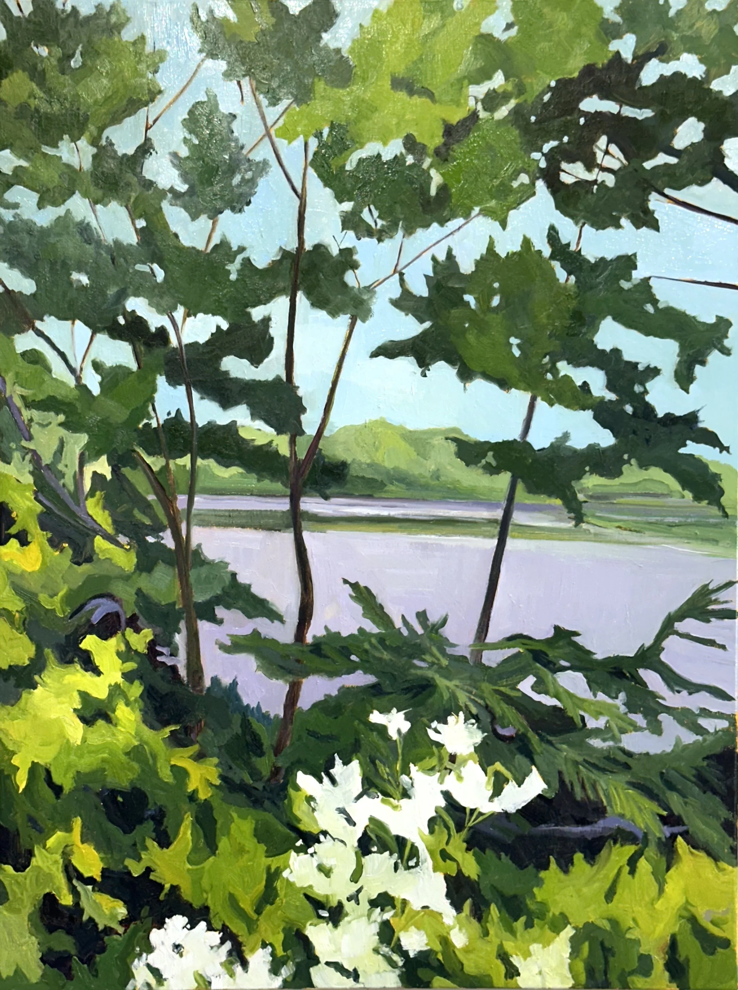 RESERVOIR (2), OIL ON CANVAS, 18" X 24"