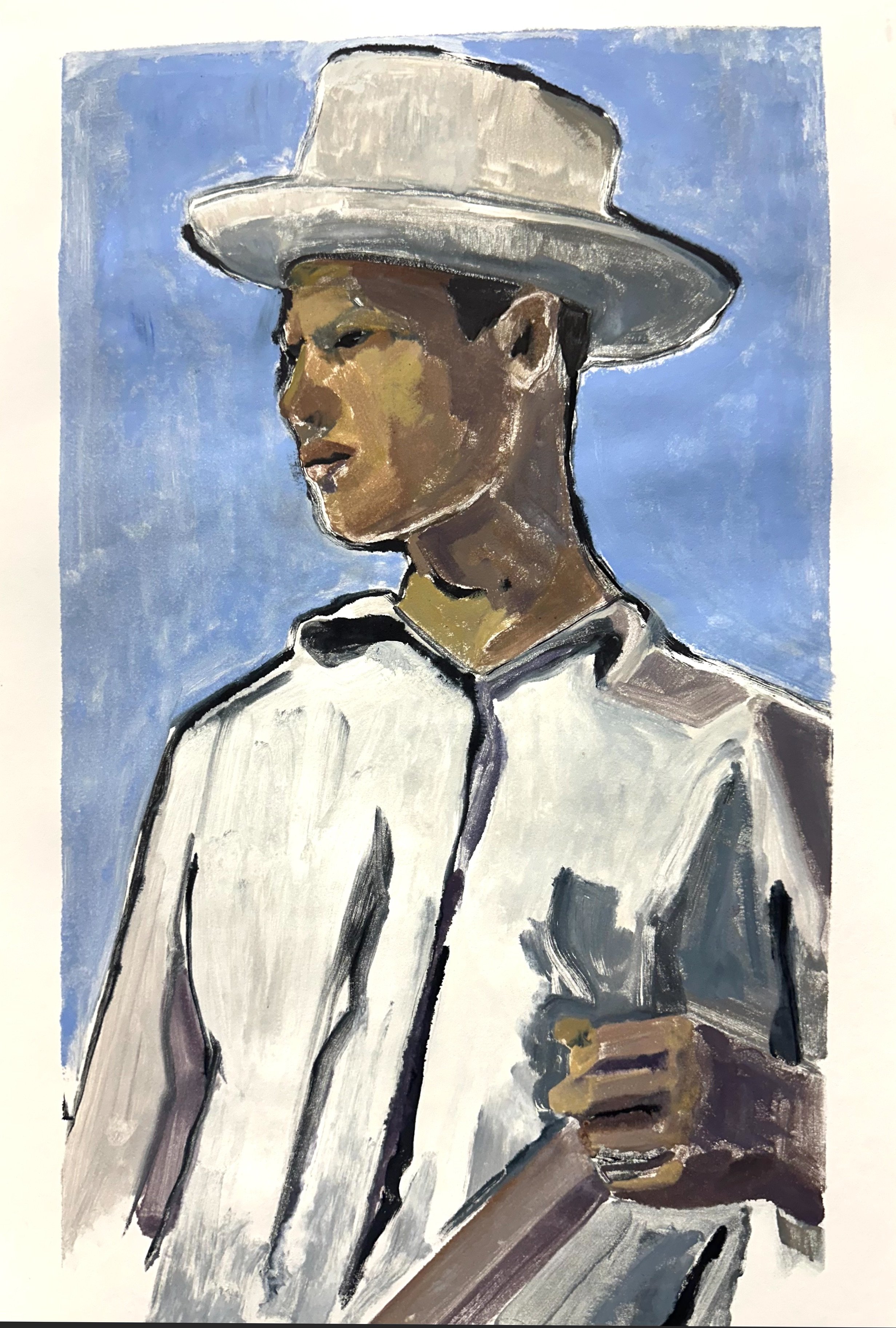 FIGURE 2, INK ON PAPER MONOTYPE, 12" X 18"