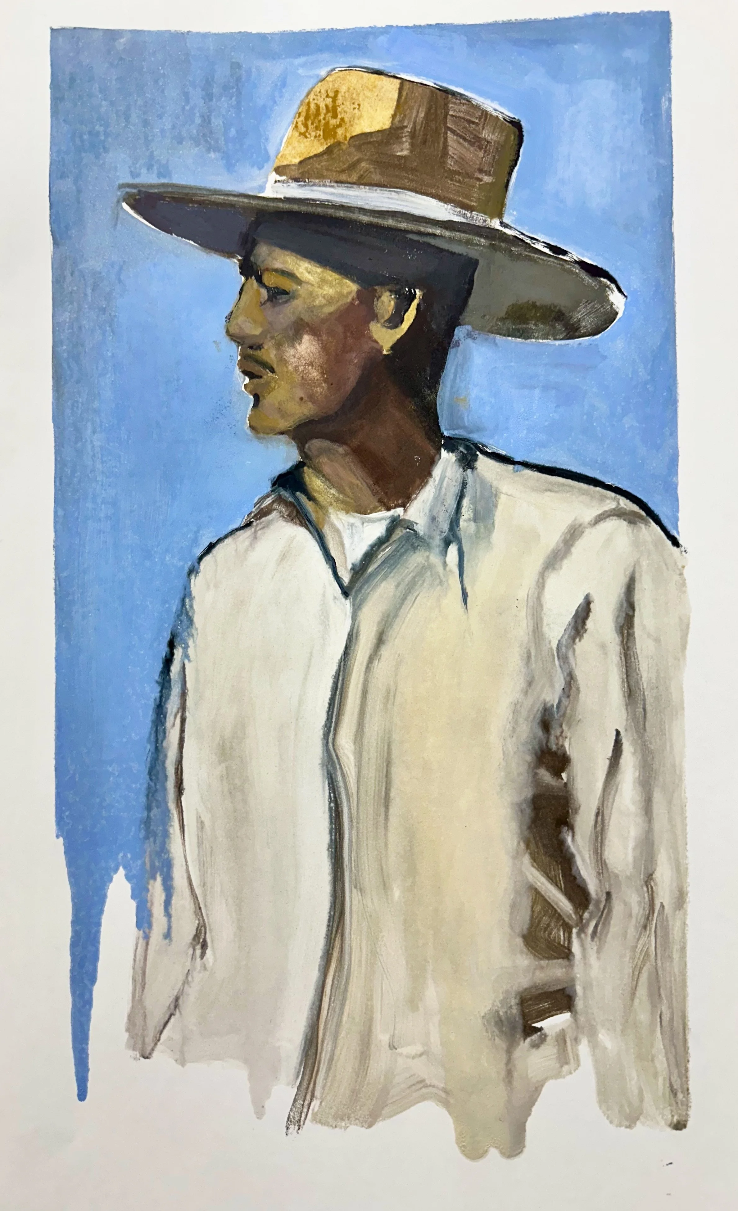 FIGURE 3, INK ON PAPER MONOTYPE, 12" X 24"