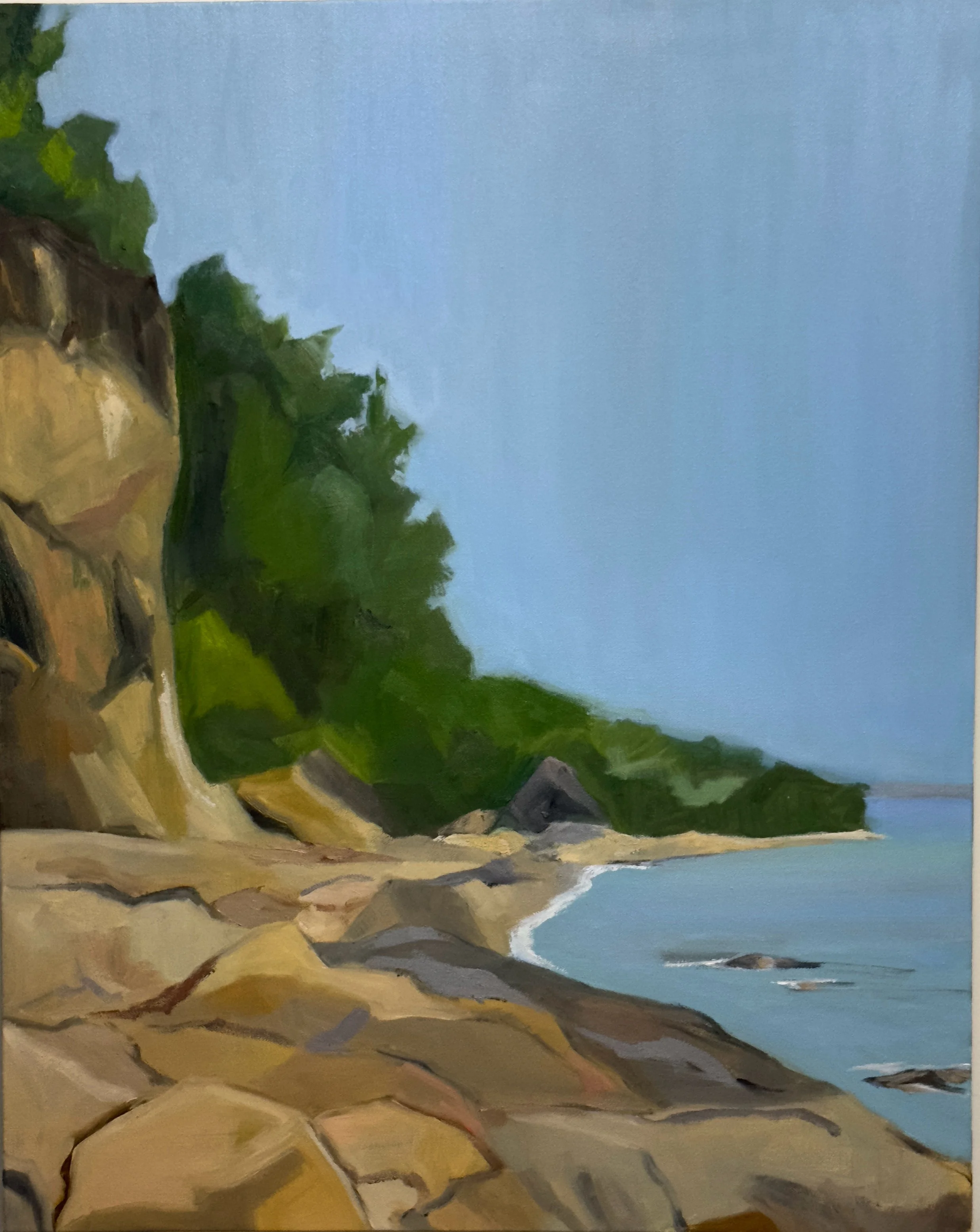 "PLAYA (1)". OIL ON CANVAS, 20" X 24".
