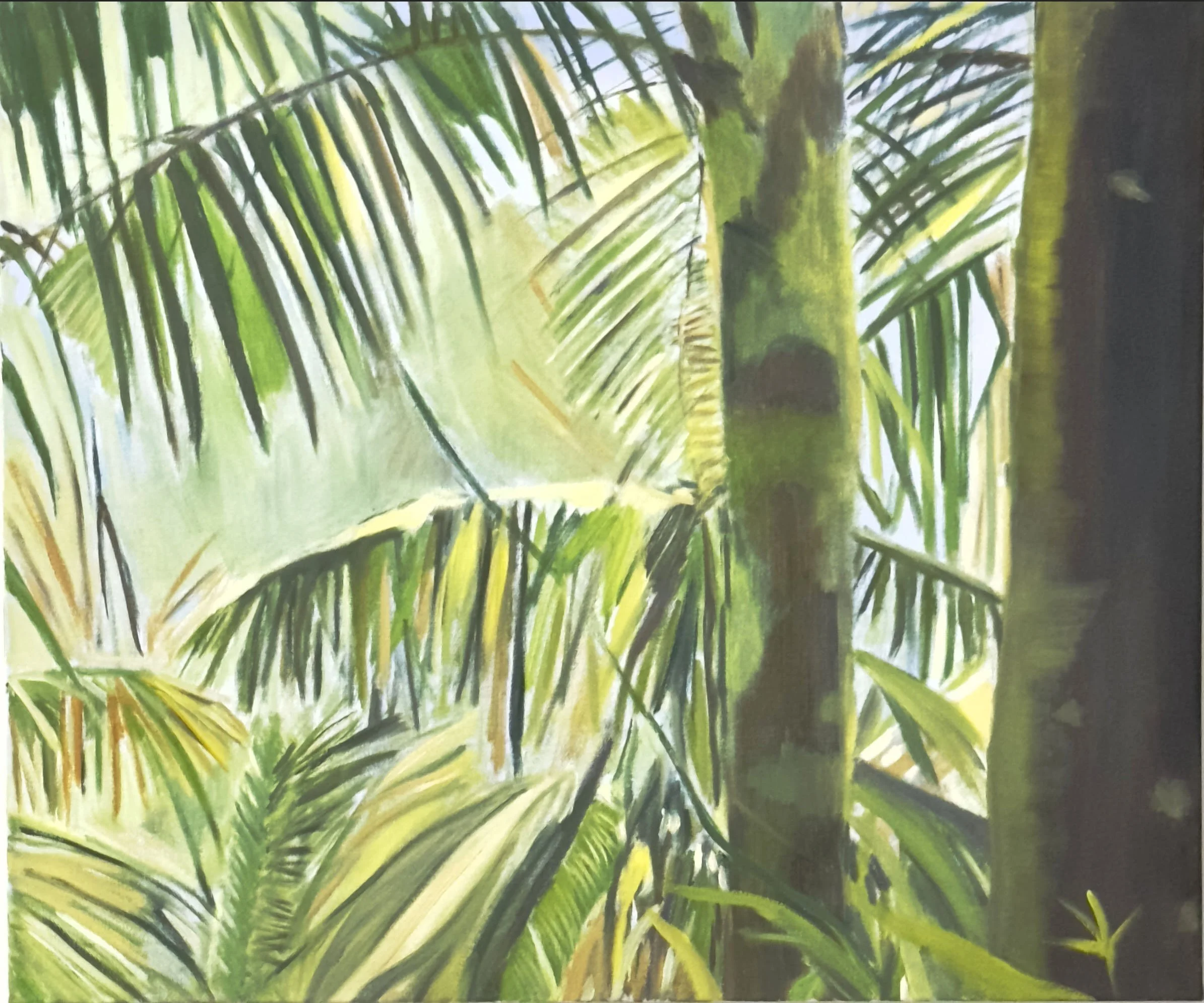 "PALMSCAPE", OIL ON CANVAS, 24" X 30"