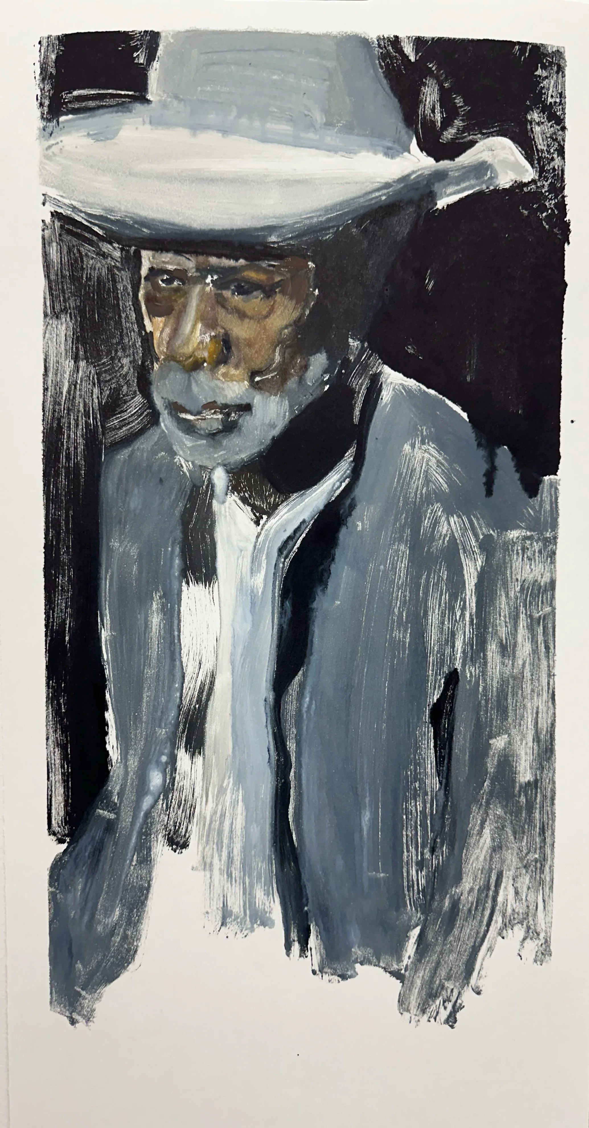 FIGURE 1, INK ON PAPER MONOTYPE, 12" X 24"