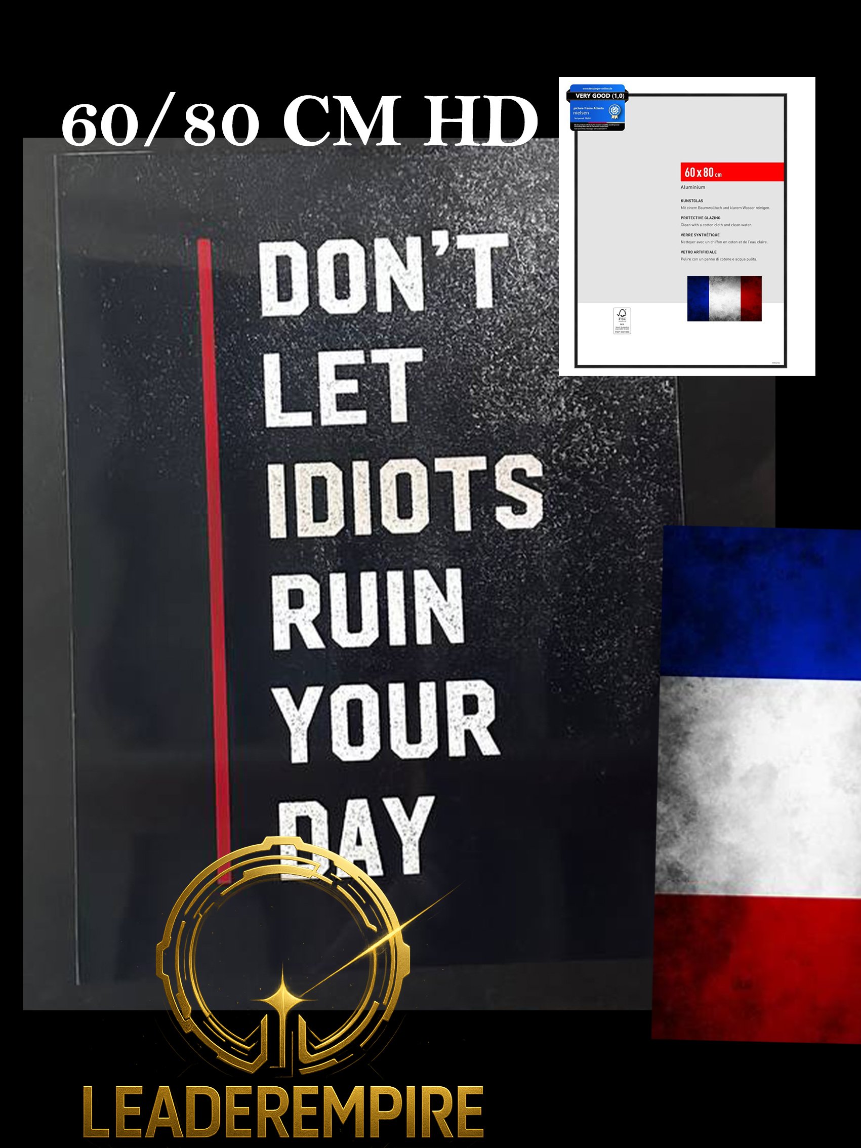 DON'T LET IDIOT RUINE YOUR DAYS 60/80 CM HD