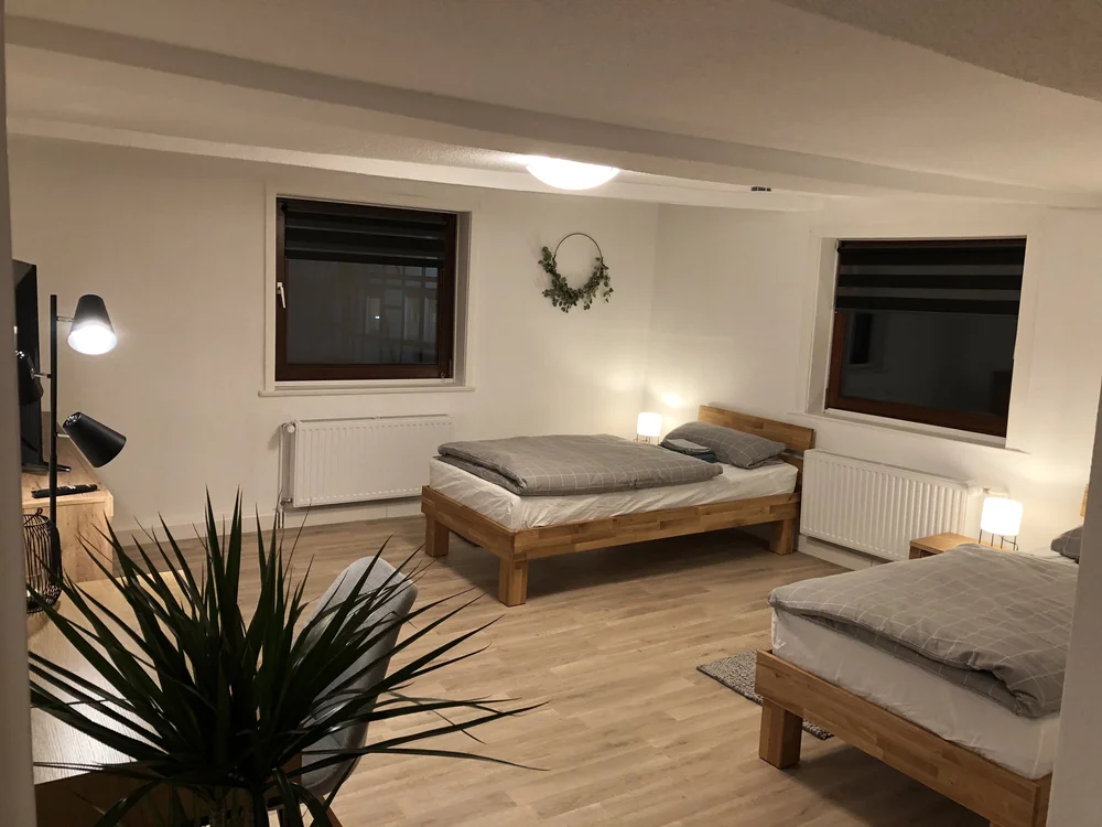 Apartment Plesse, Schlafzimmer mit Einzelbetten