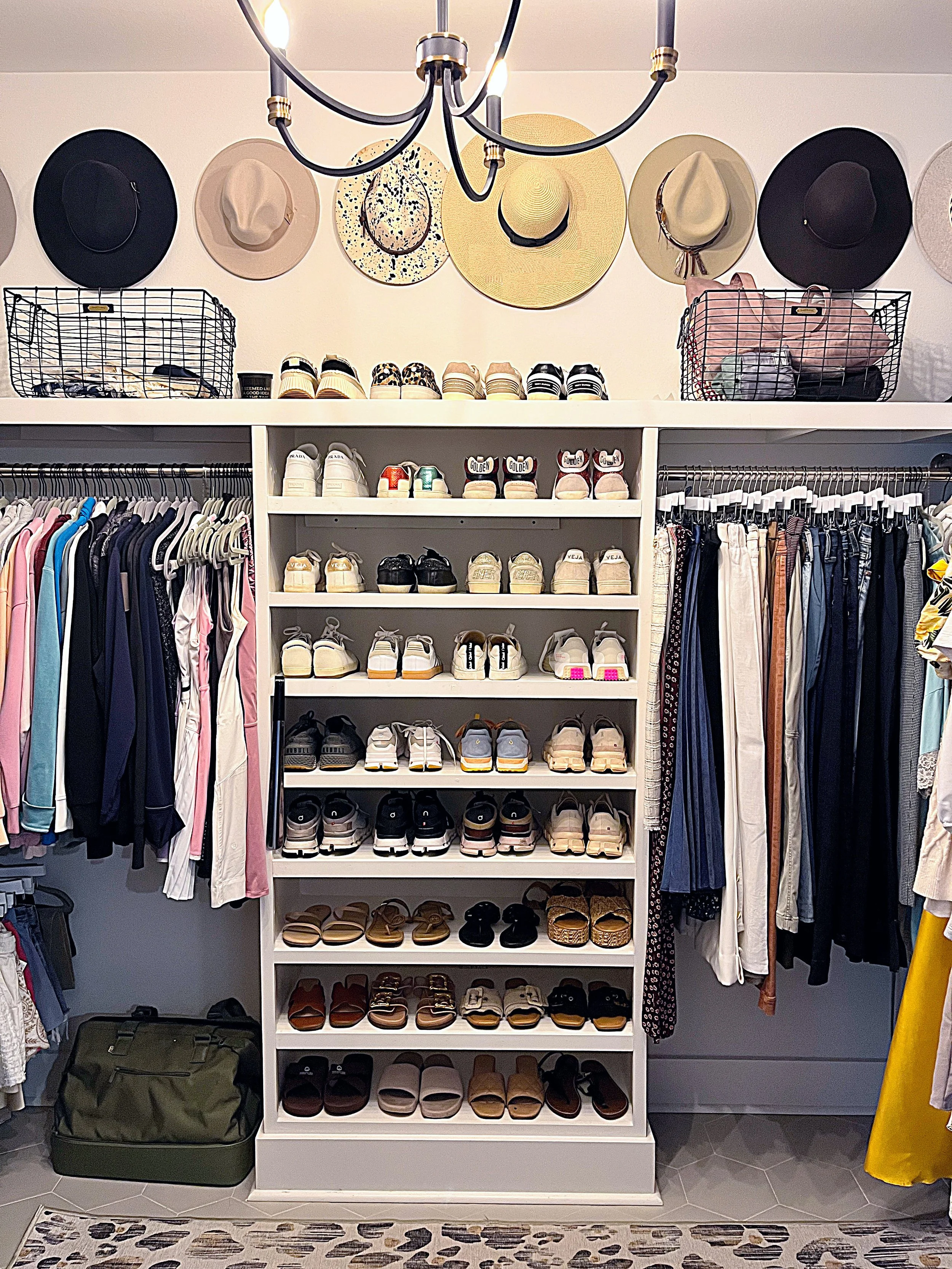 a peaceful home professional closet organization and custom wardrobe storage in walk in closet