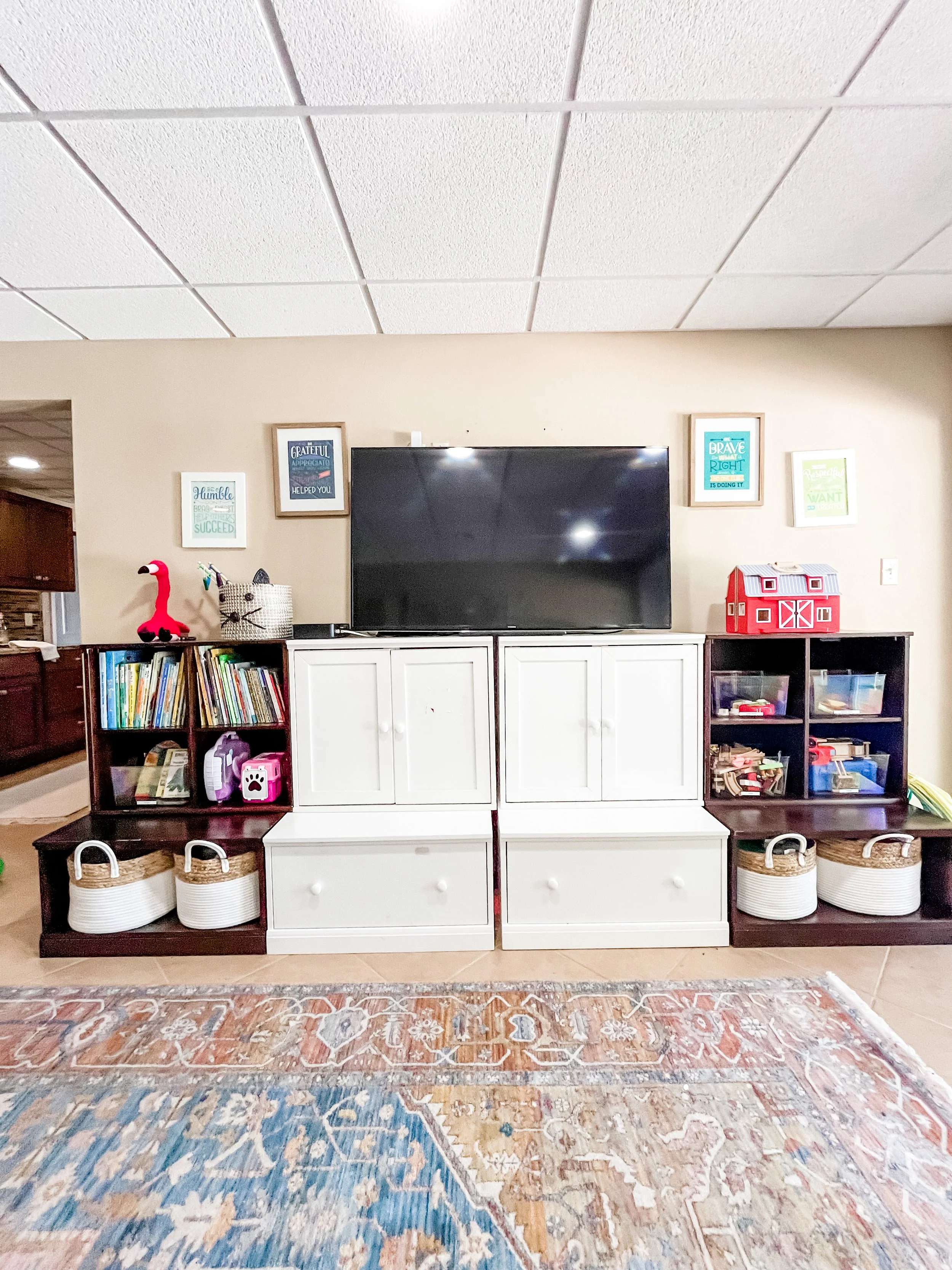 a peaceful home professional organizing reorganized playroom cabinets