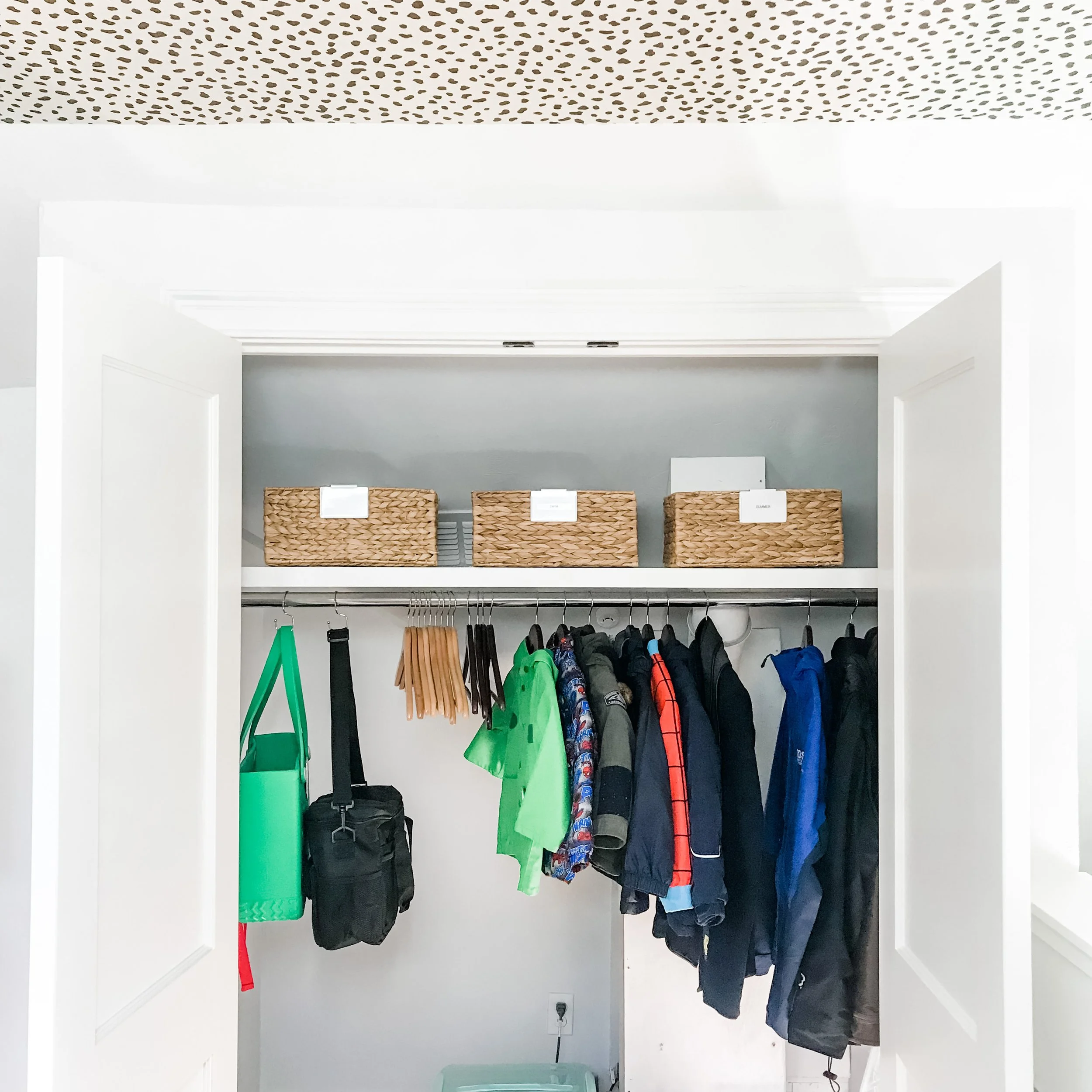 a peaceful home professional closet organization for a coat closet