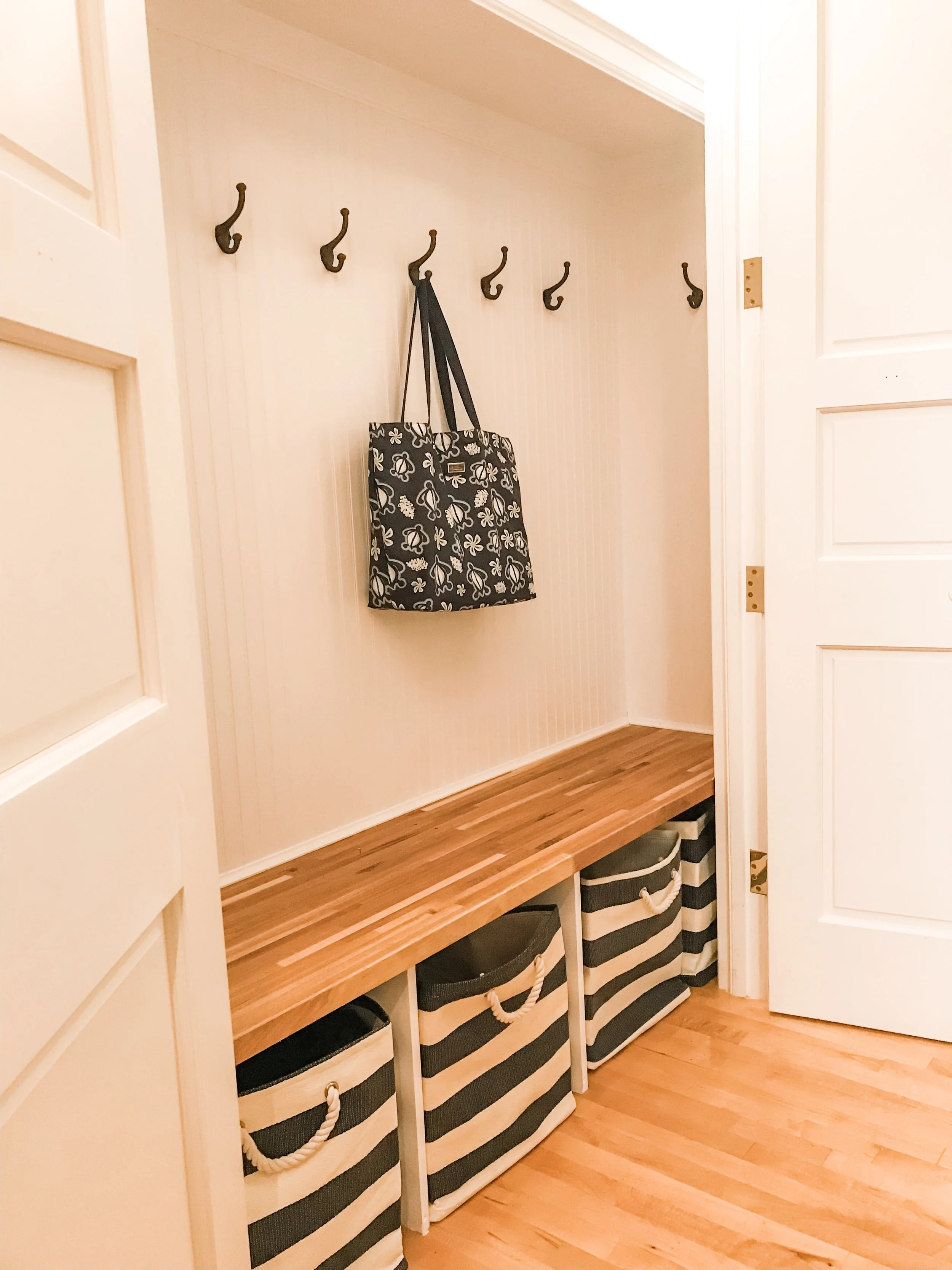 Design + Build Tour | Mudroom Behind Closer Doors