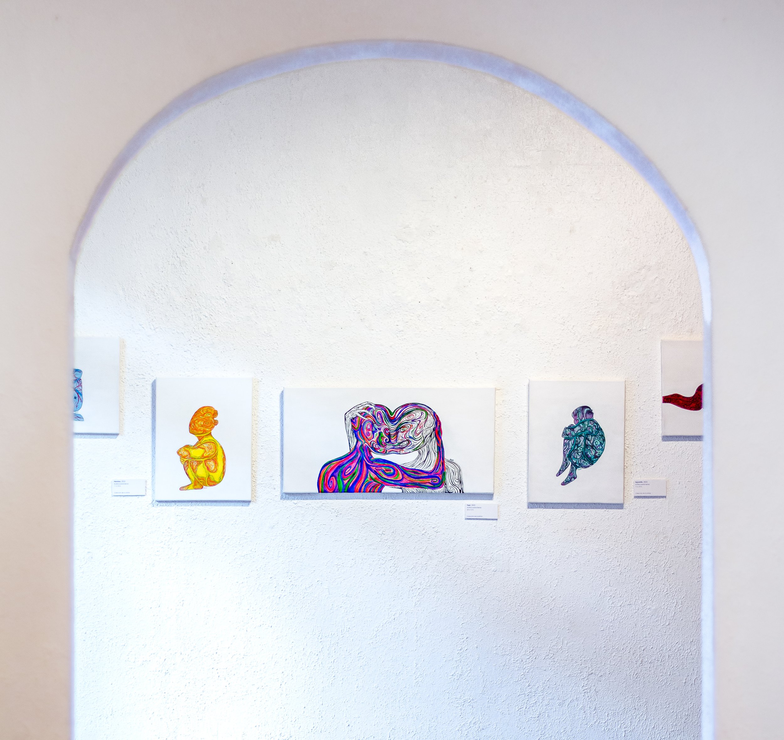 Installation view. "Entre Formas" (2023), Galería Guatíbiri, Río Piedras, PR.