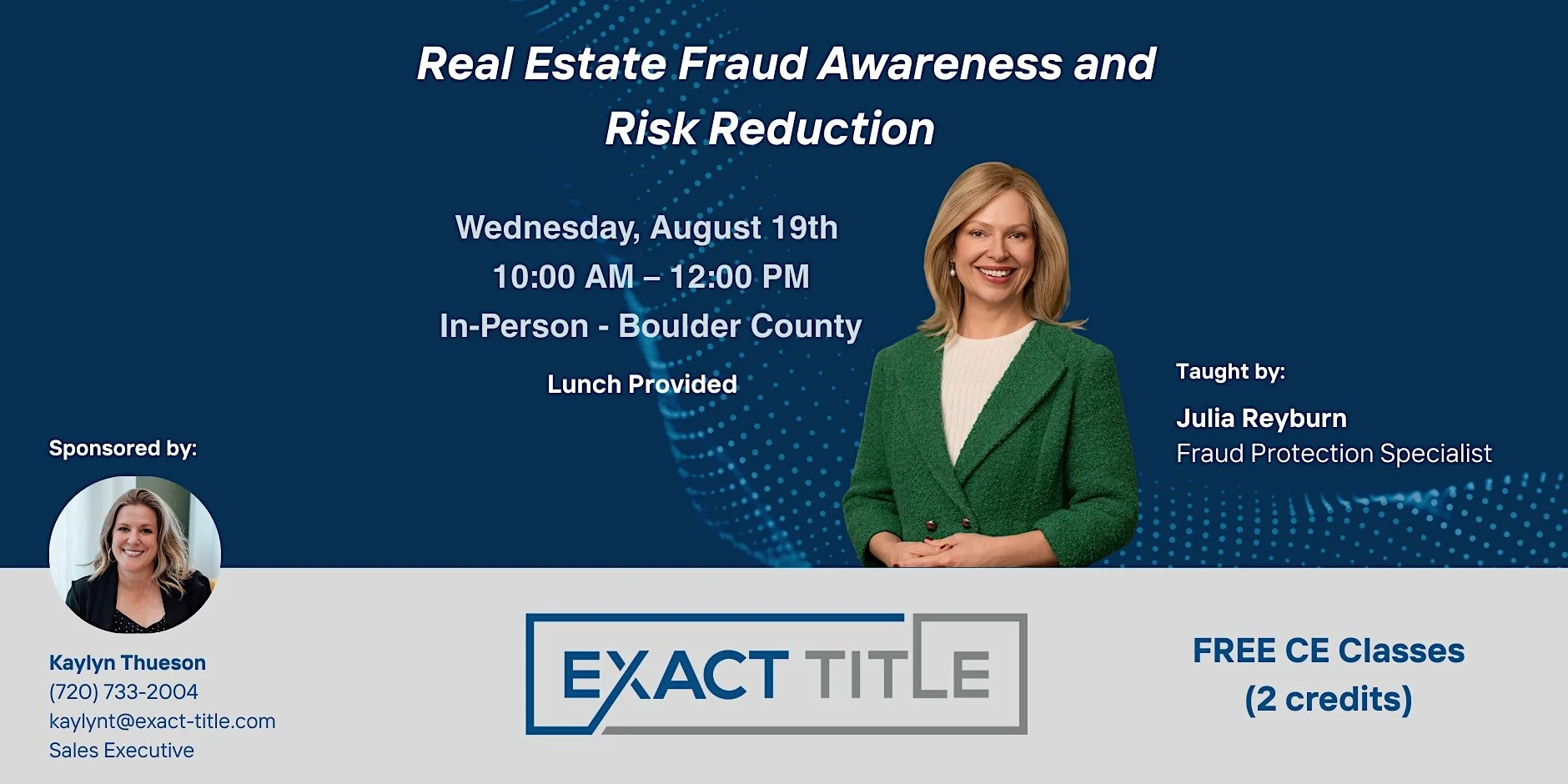 Real Estate Fraud Awareness and Risk Reduction (CE)