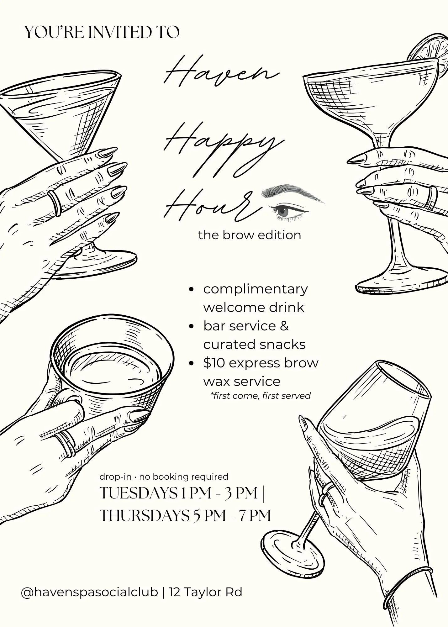Haven Happy Hour - The Brow Edition