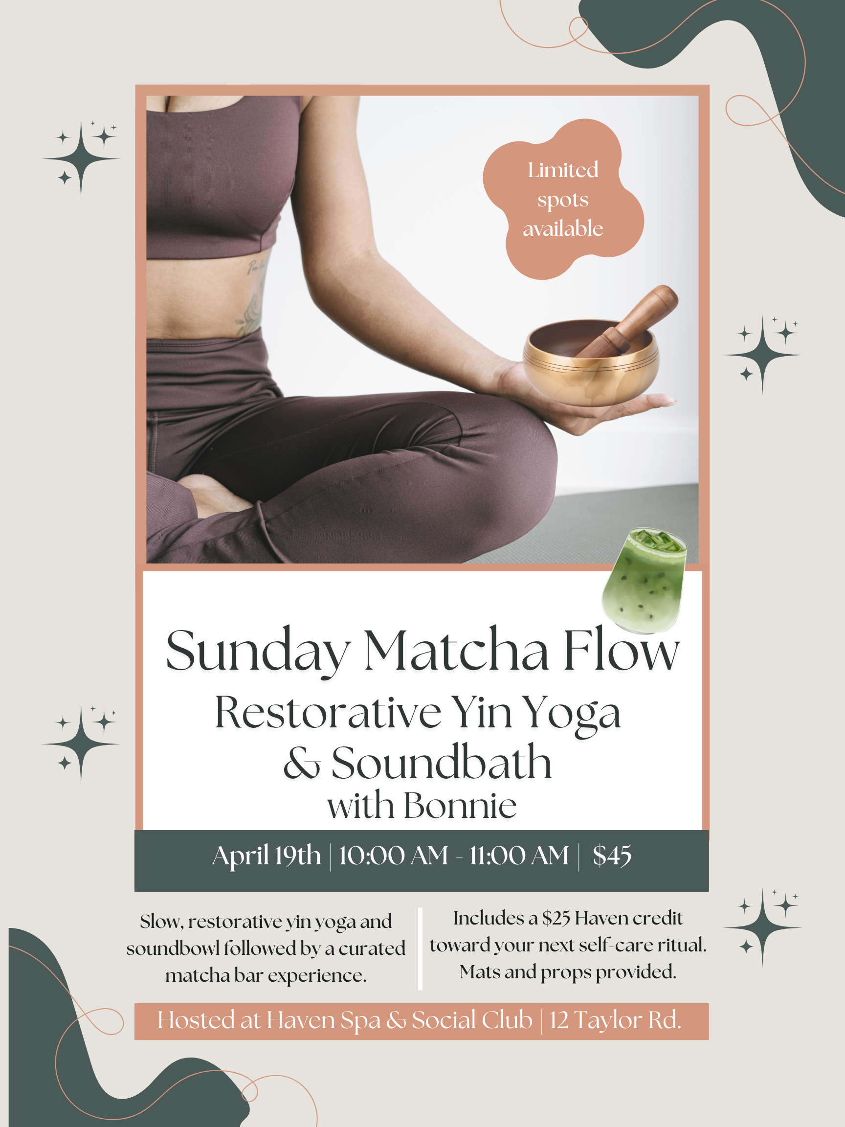 Sunday Matcha Flow | Restorative Yoga &amp; Sound Bath with Bonnie