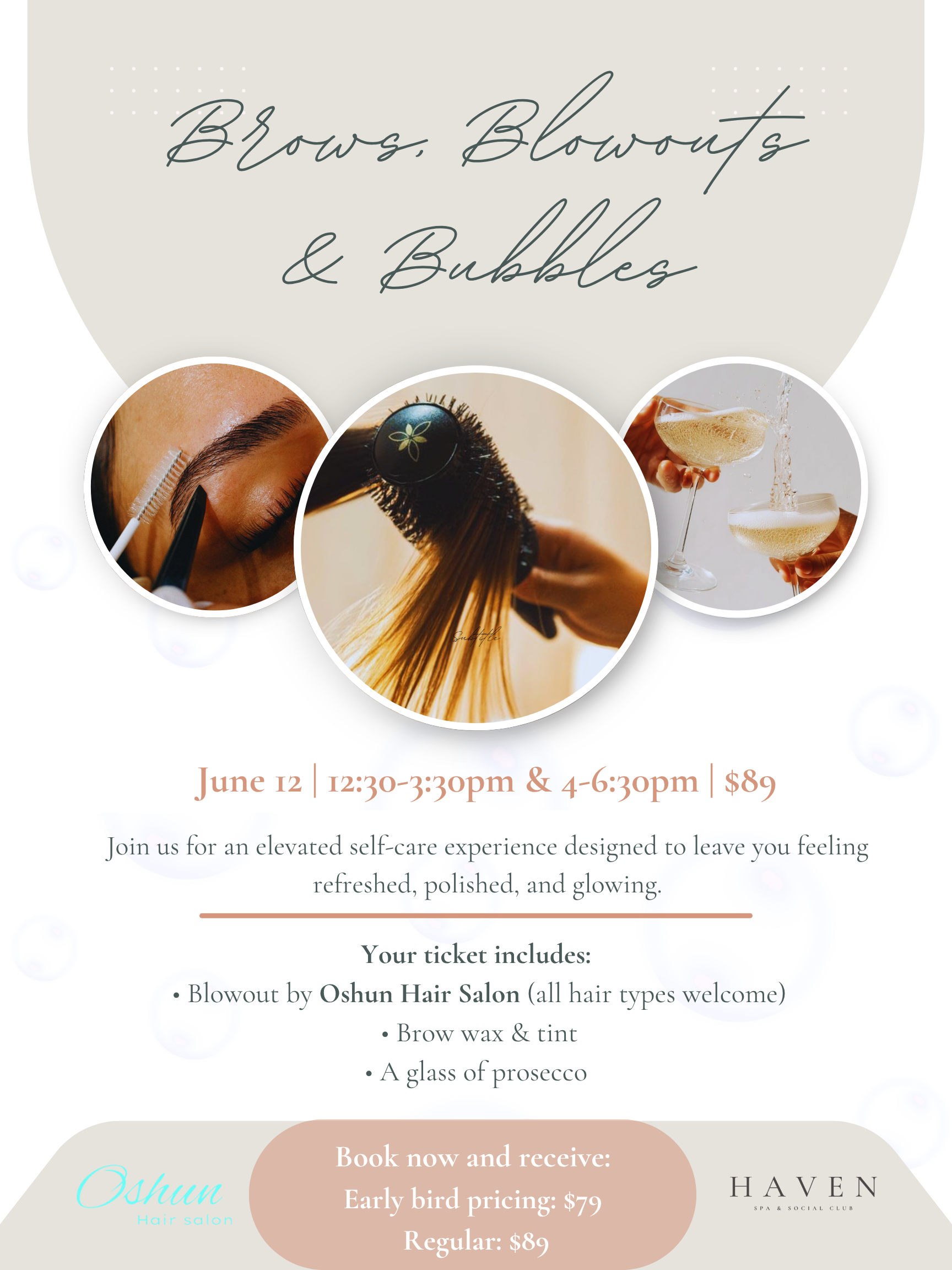Brows, Blowouts &amp; Bubbles | with Oshun Hair Salon