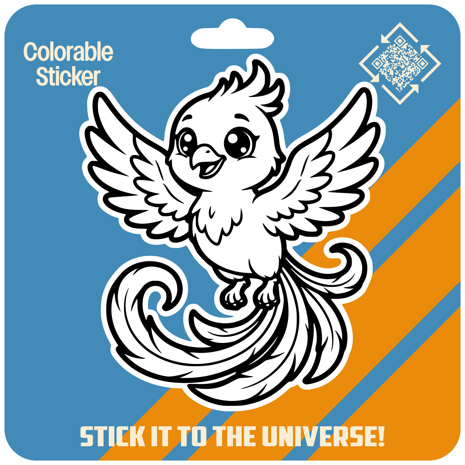Phoenix Colorable Sticker