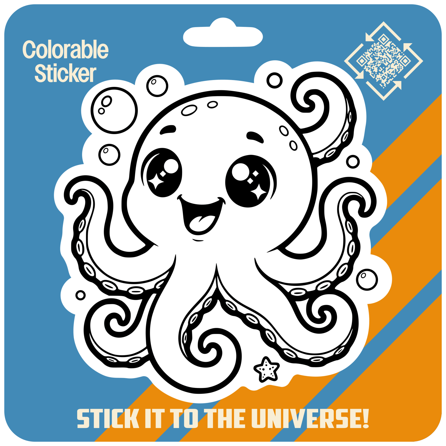 Octopus Colorable Sticker