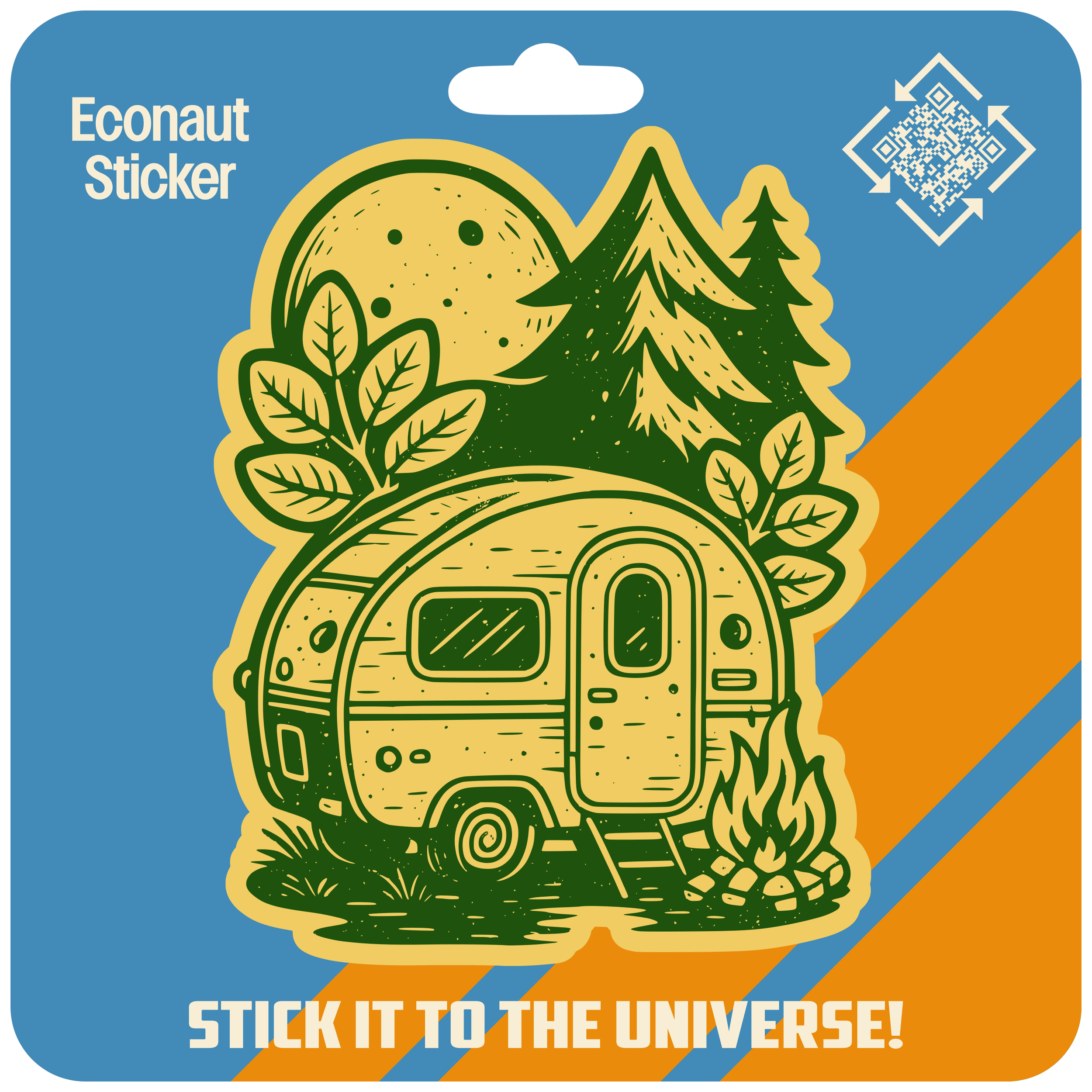 Camper Econaut Kraft Paper Sticker