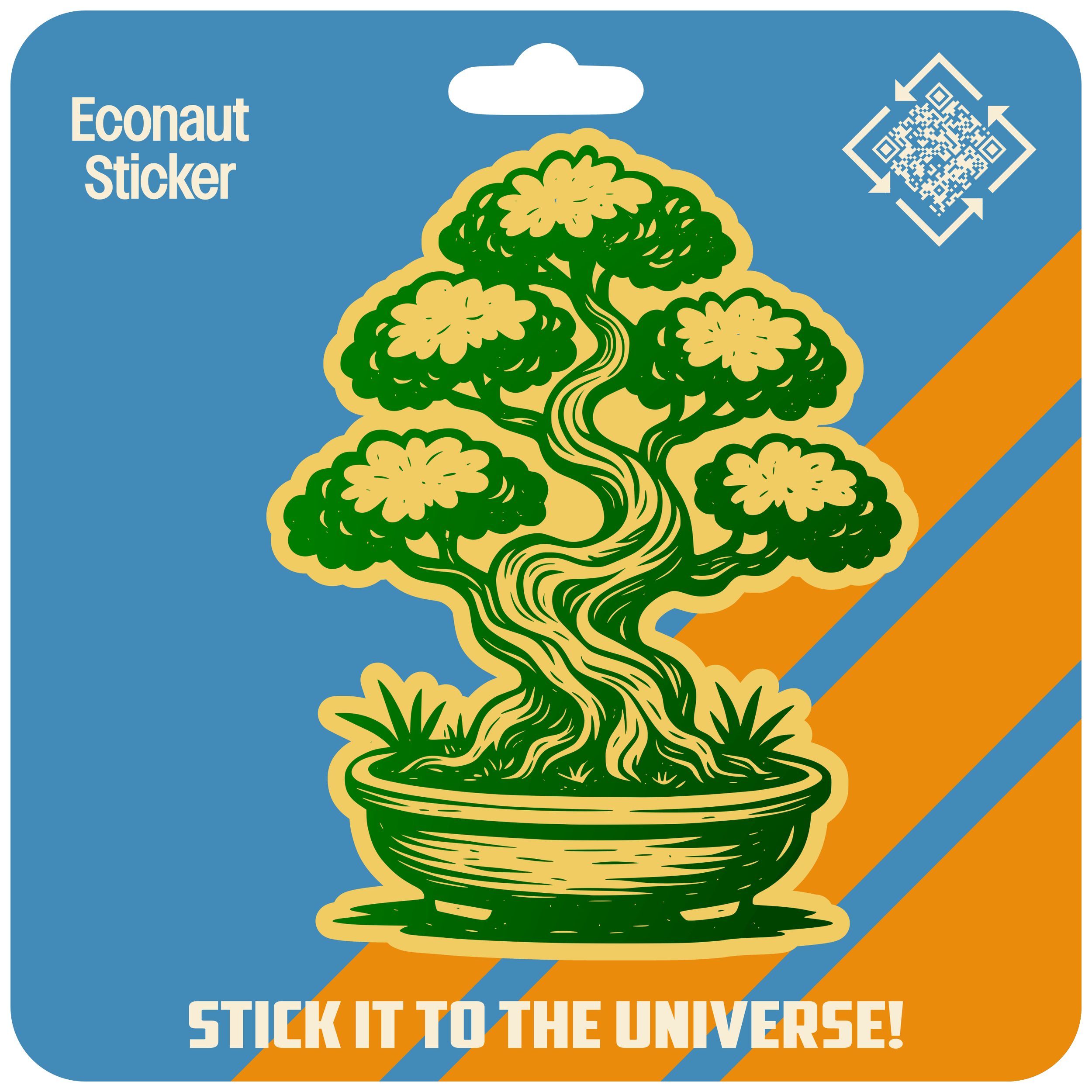 Bonsai Tree Econaut Kraft Paper Sticker