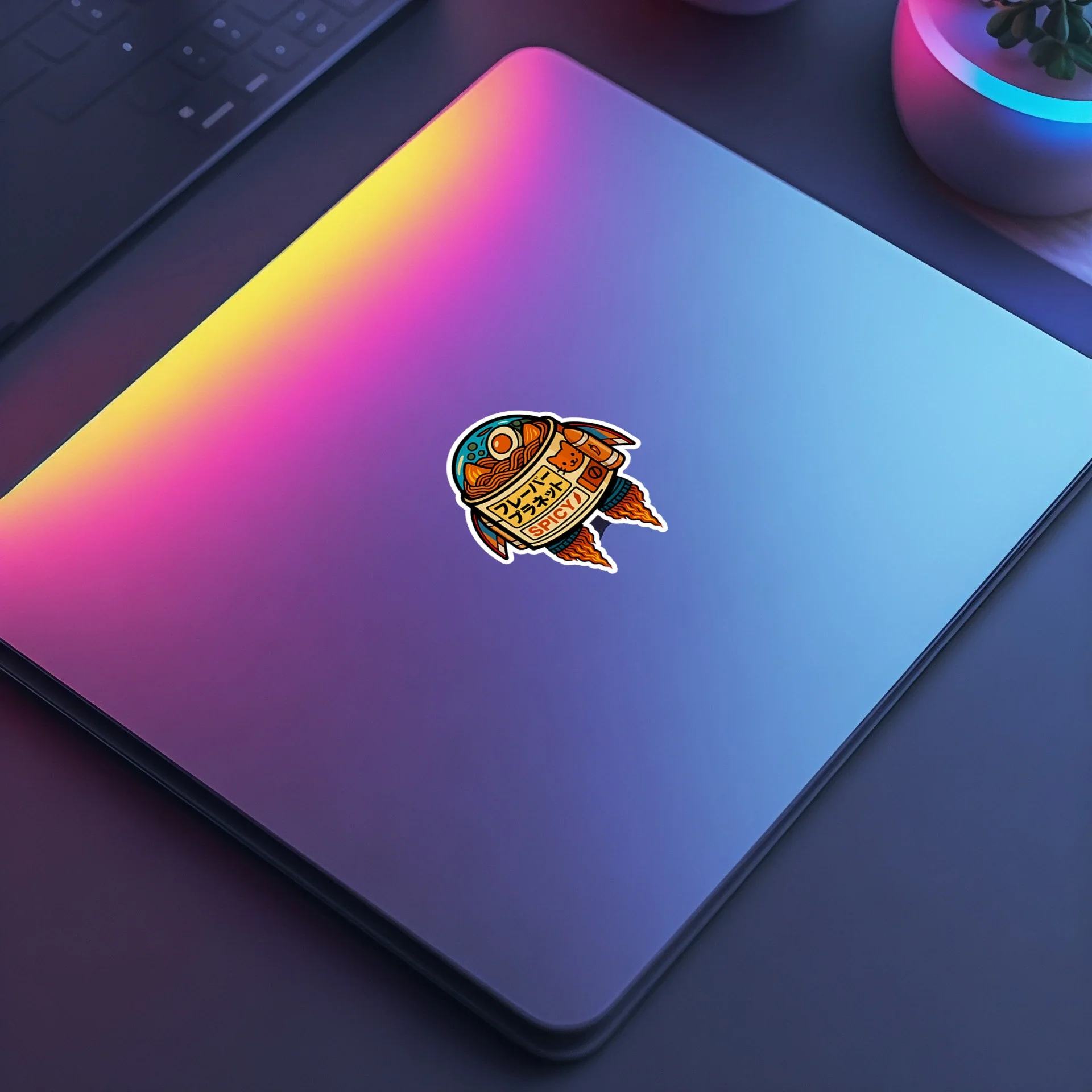 A1Stickernaut iPad MockupRamen Rocket 10 Inch.webp